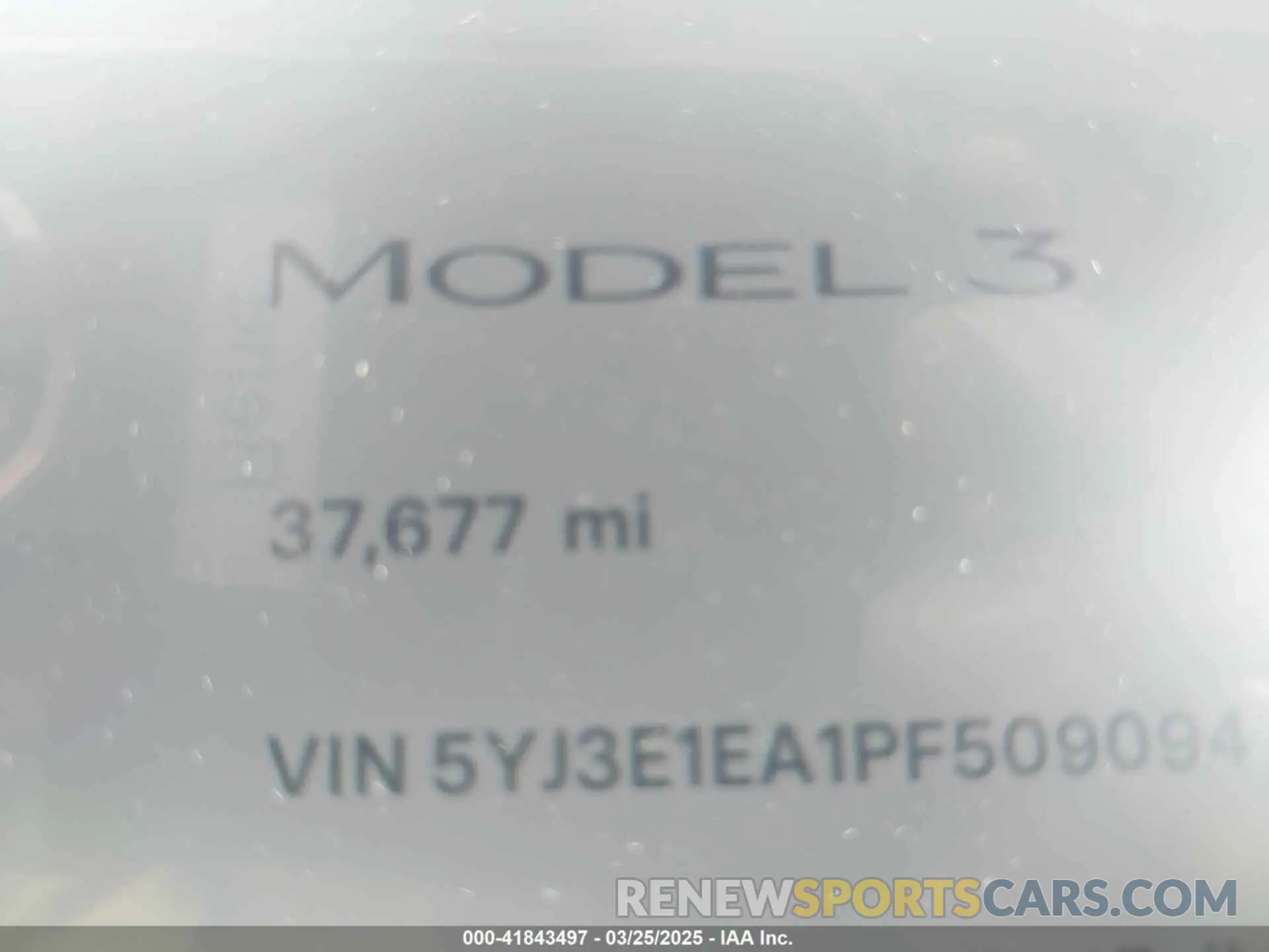 7 fotografías del automóvil dañado 5YJ3E1EA1PF509094 TESLA MODEL 3 2023