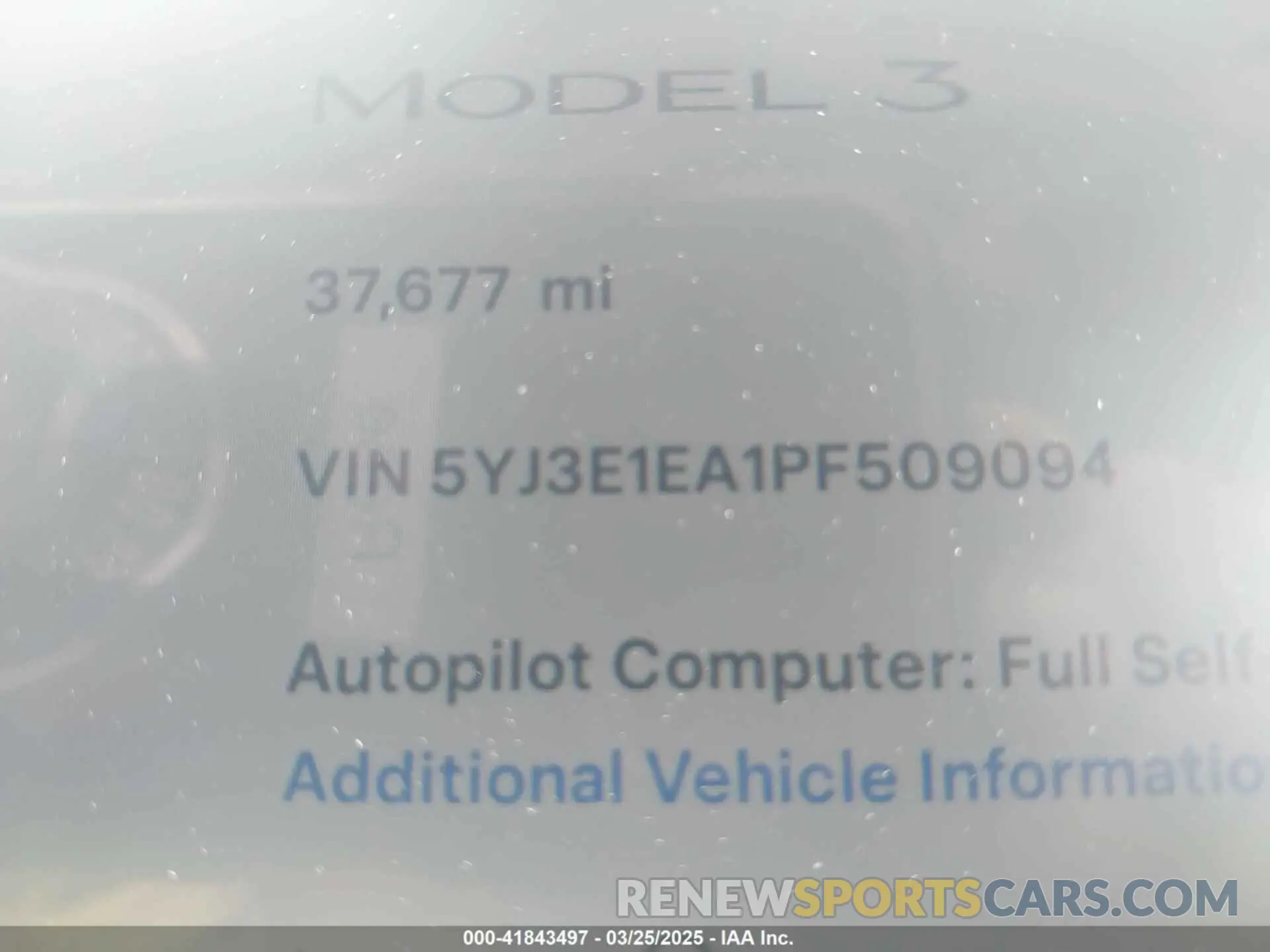9 fotografías del automóvil dañado 5YJ3E1EA1PF509094 TESLA MODEL 3 2023