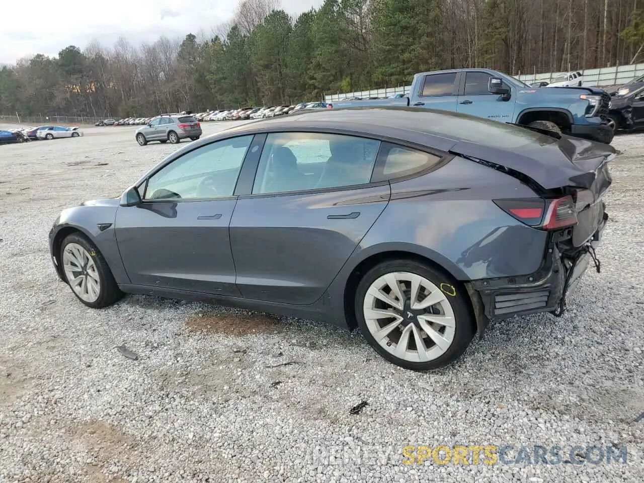 2 fotografías del automóvil dañado 5YJ3E1EA1PF554391 TESLA MODEL 3 2023