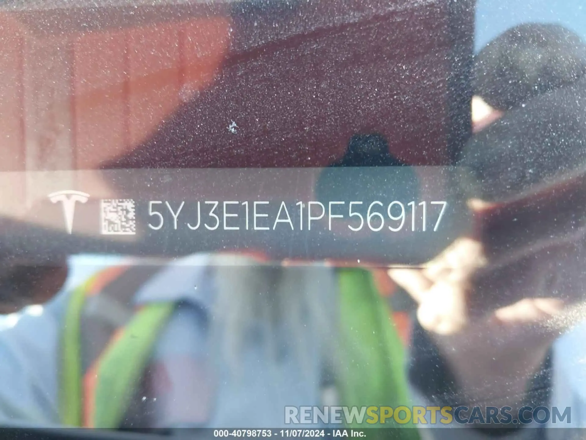 9 fotografías del automóvil dañado 5YJ3E1EA1PF569117 TESLA MODEL 3 2023