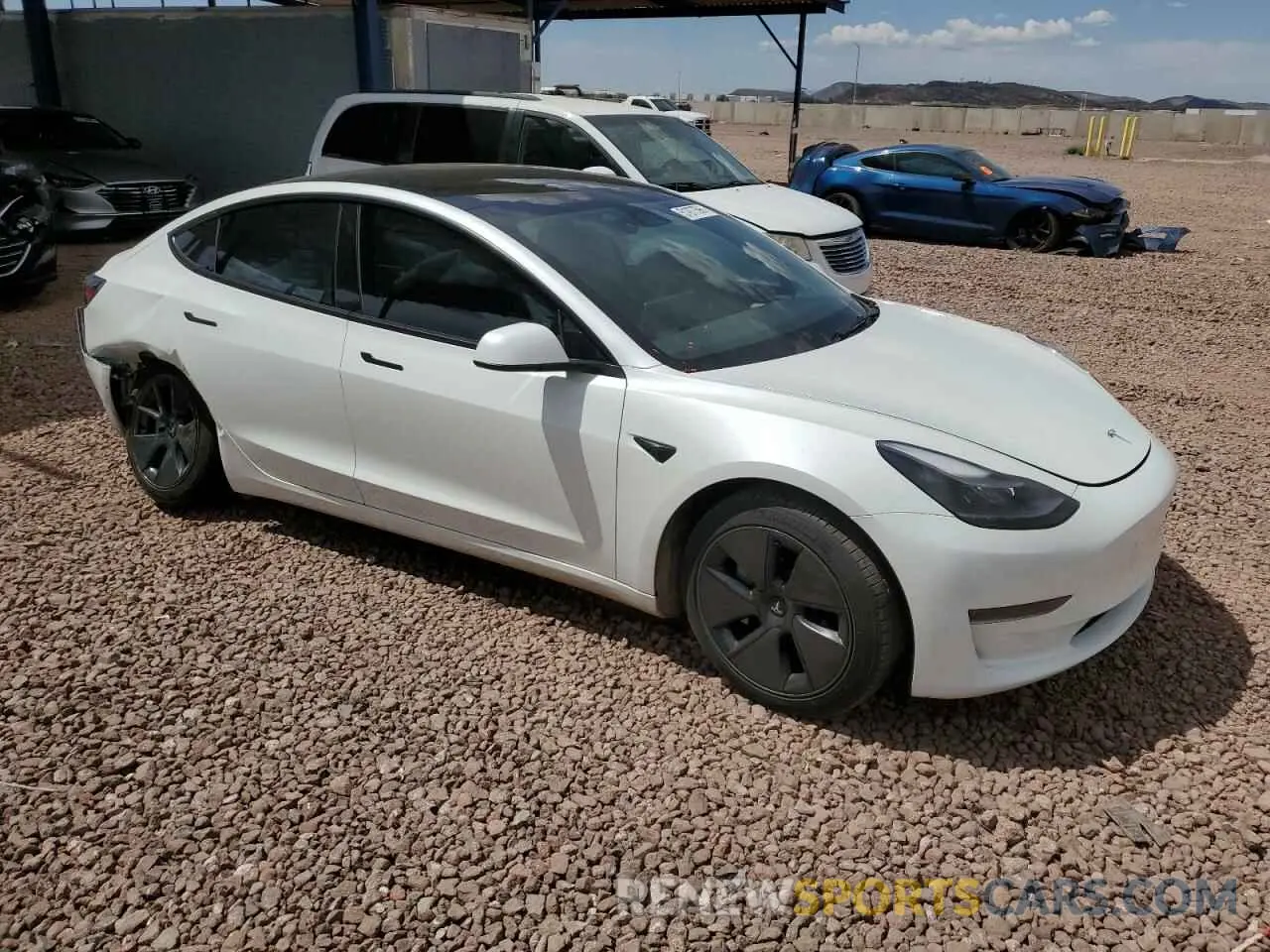 4 fotografías del automóvil dañado 5YJ3E1EA1PF587889 TESLA MODEL 3 2023