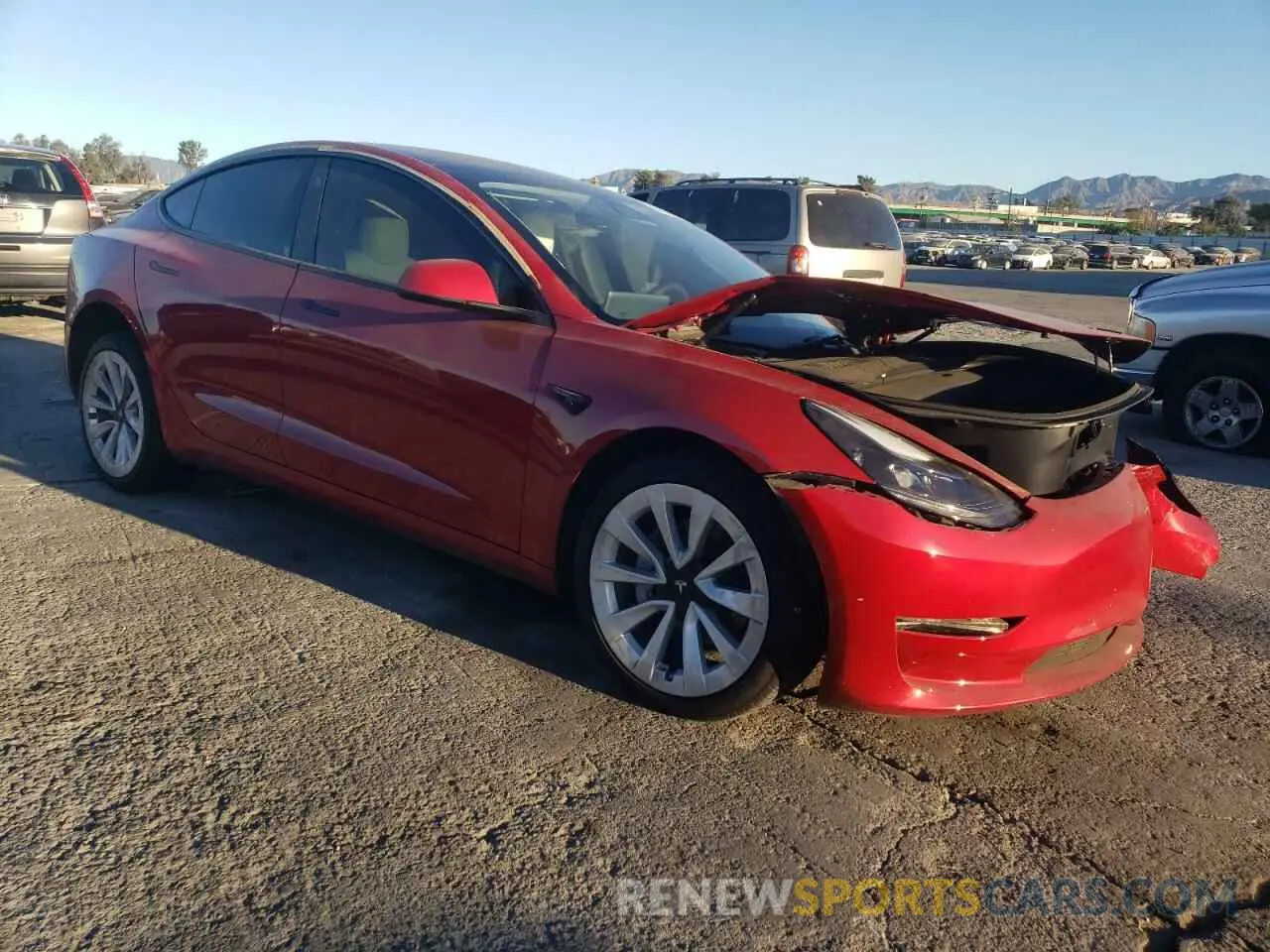 4 fotografías del automóvil dañado 5YJ3E1EA1PF616727 TESLA MODEL 3 2023