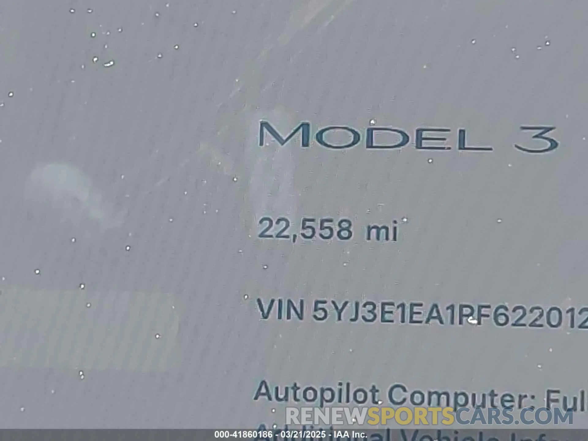 15 fotografías del automóvil dañado 5YJ3E1EA1PF622012 TESLA MODEL 3 2023