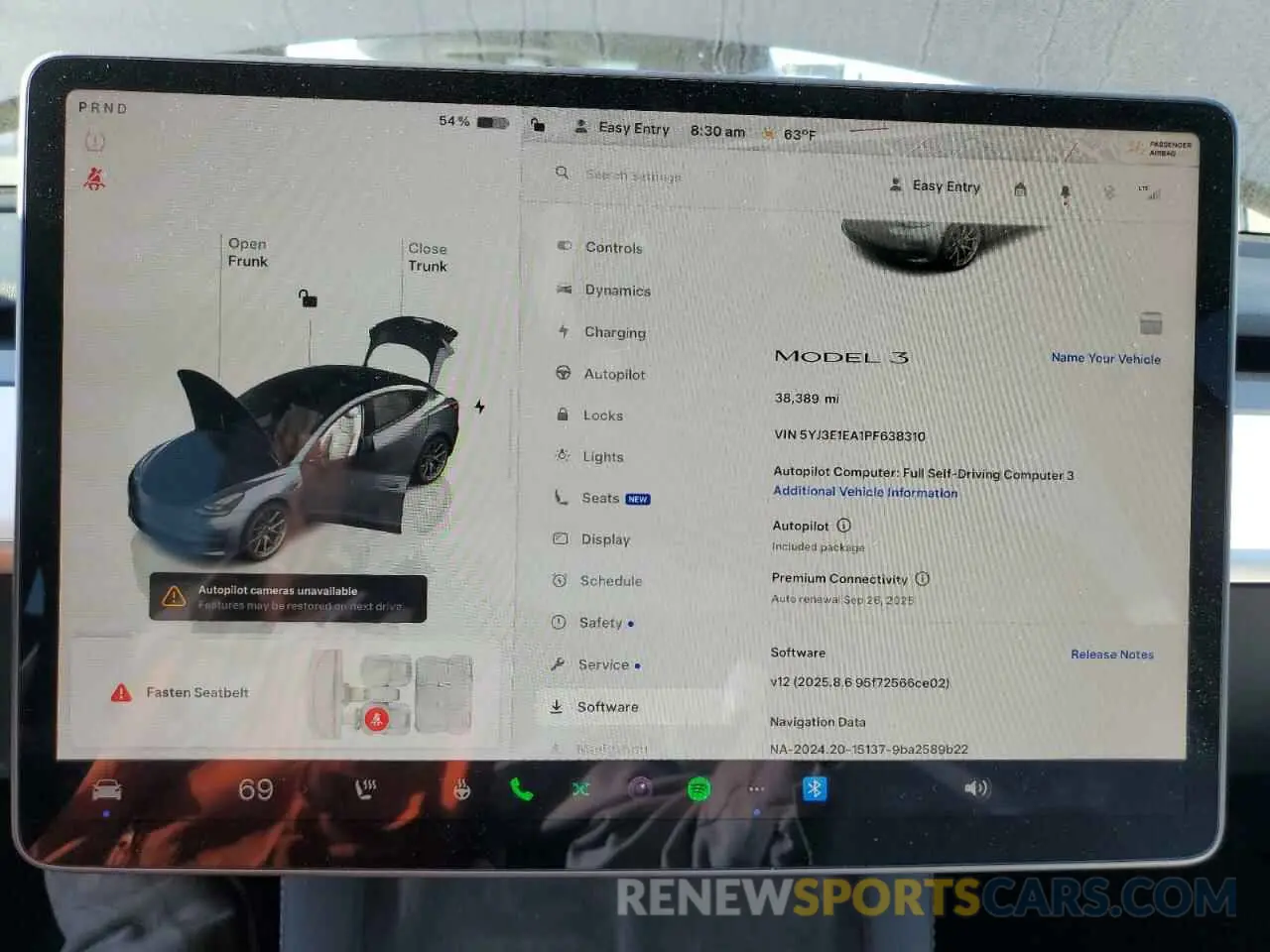 9 fotografías del automóvil dañado 5YJ3E1EA1PF638310 TESLA MODEL 3 2023