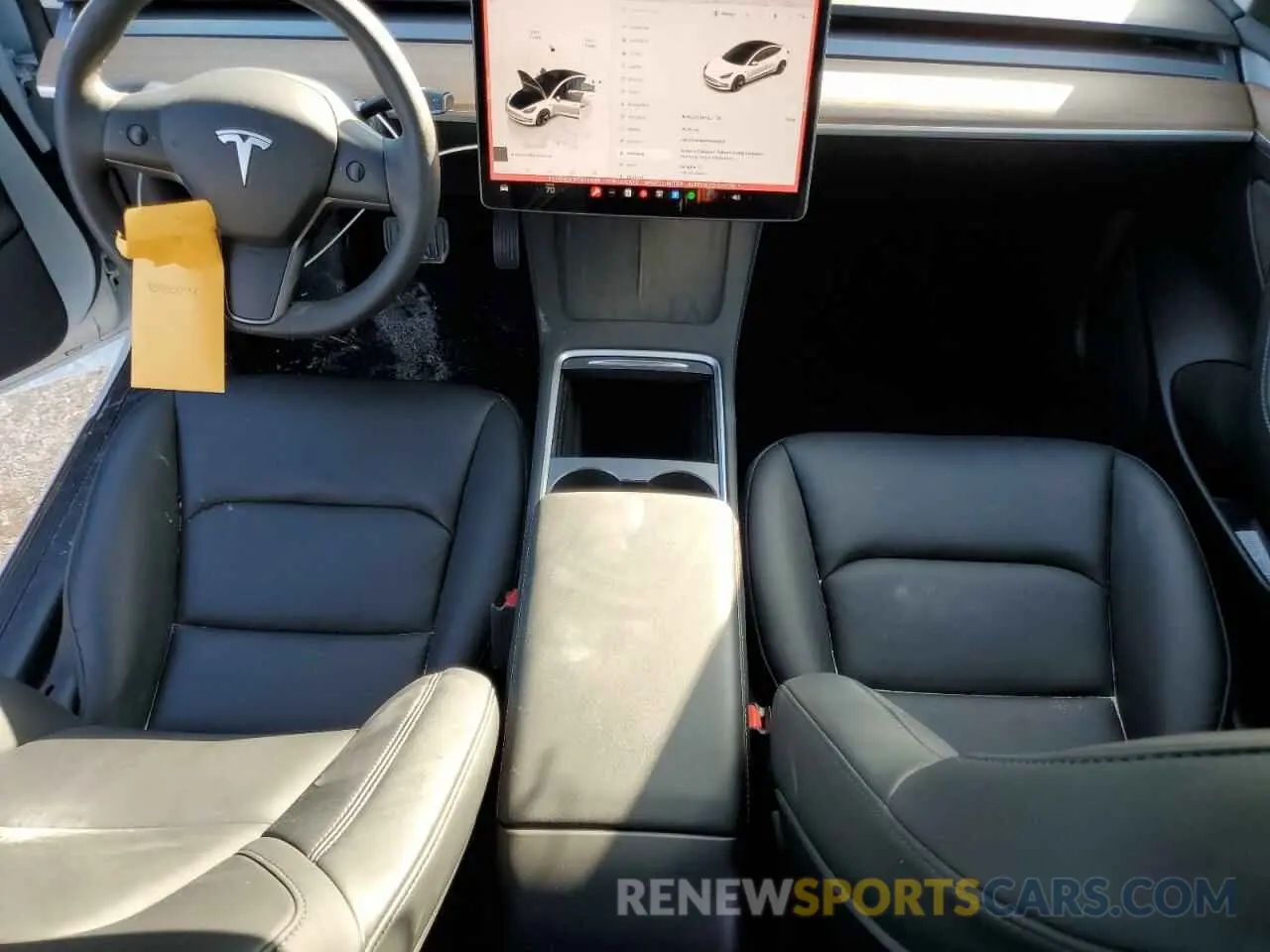 8 fotografías del automóvil dañado 5YJ3E1EA1PF640896 TESLA MODEL 3 2023