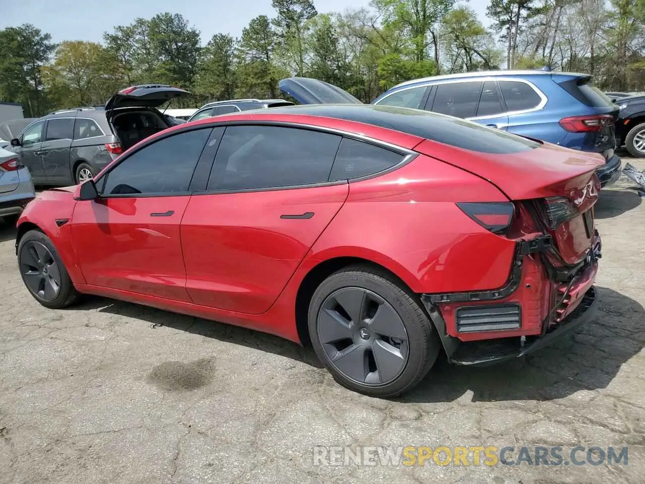 2 fotografías del automóvil dañado 5YJ3E1EA1PF642423 TESLA MODEL 3 2023