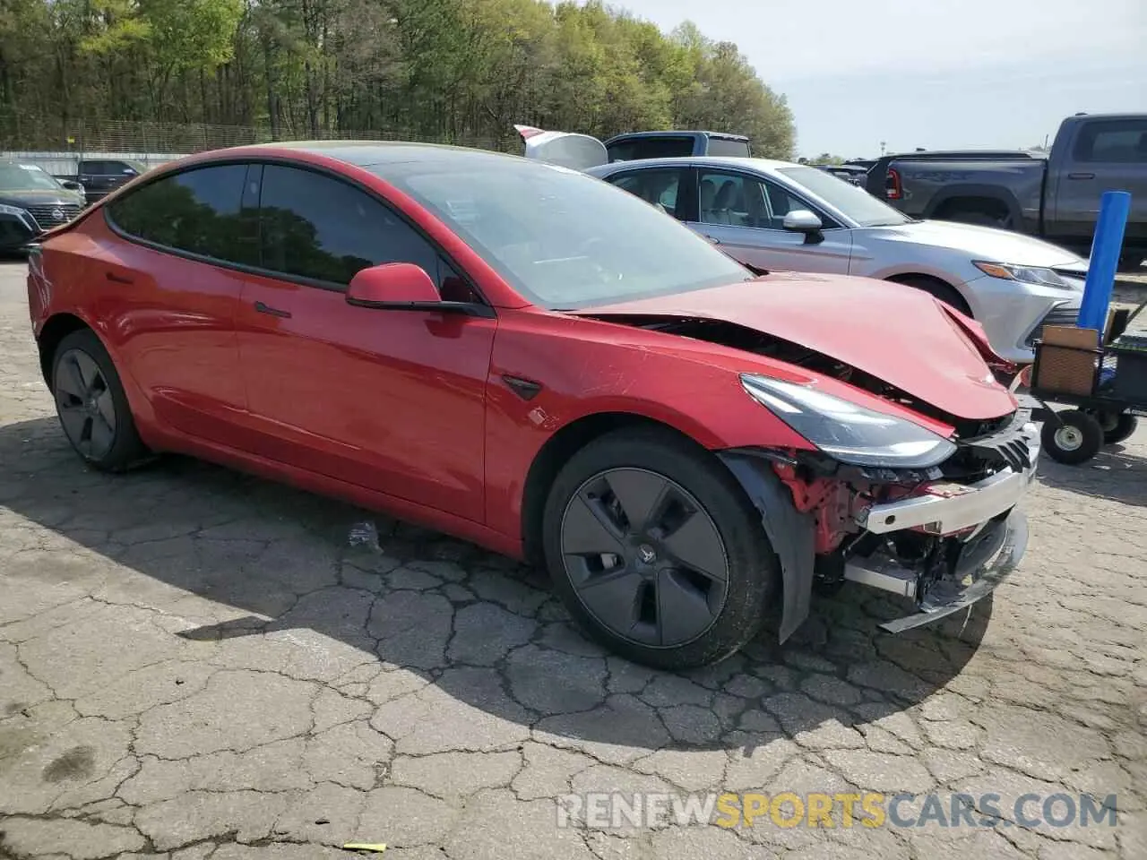 4 fotografías del automóvil dañado 5YJ3E1EA1PF642423 TESLA MODEL 3 2023