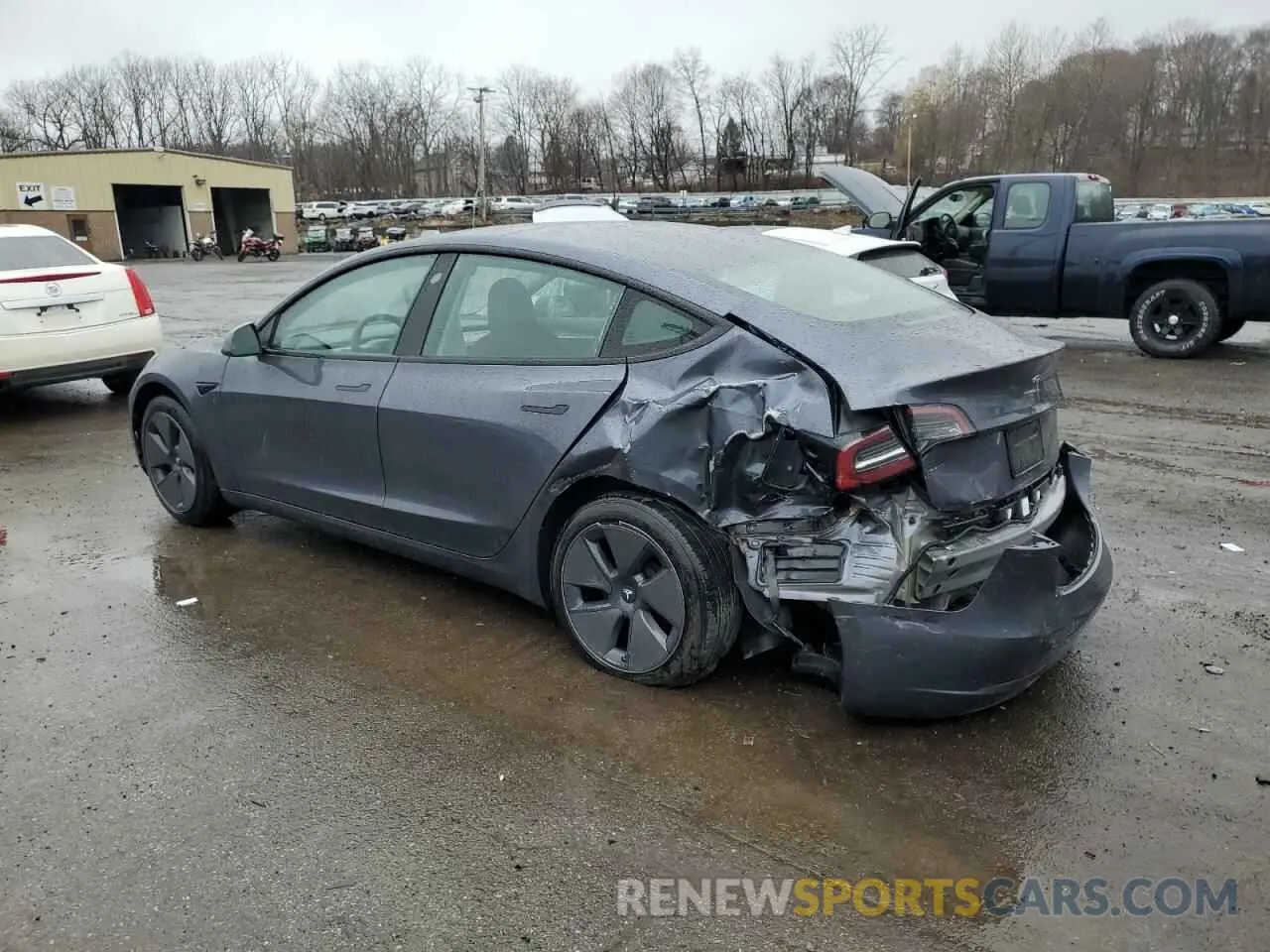 2 fotografías del automóvil dañado 5YJ3E1EA1PF662929 TESLA MODEL 3 2023