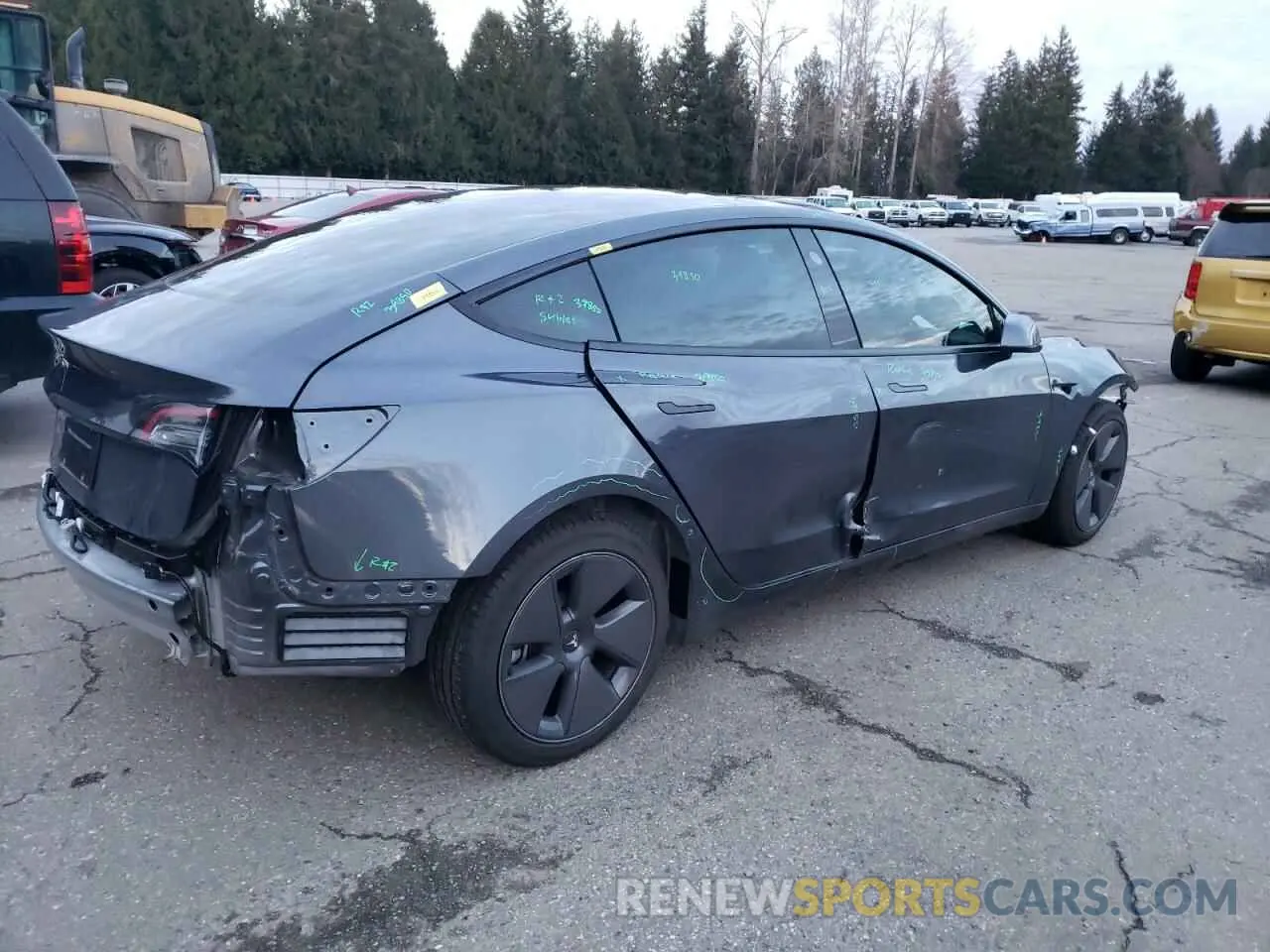 3 fotografías del automóvil dañado 5YJ3E1EA1PF698734 TESLA MODEL 3 2023