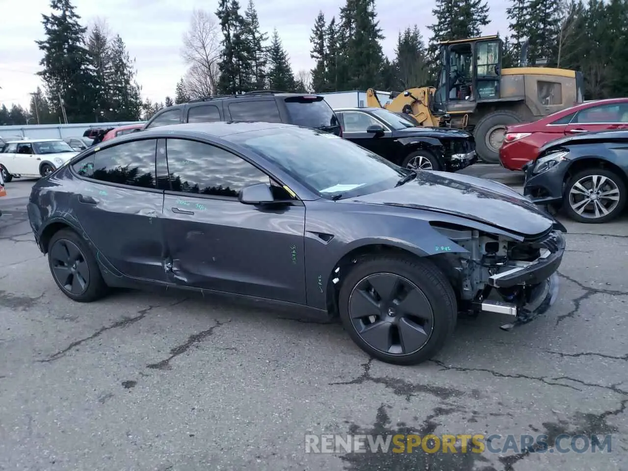 4 fotografías del automóvil dañado 5YJ3E1EA1PF698734 TESLA MODEL 3 2023