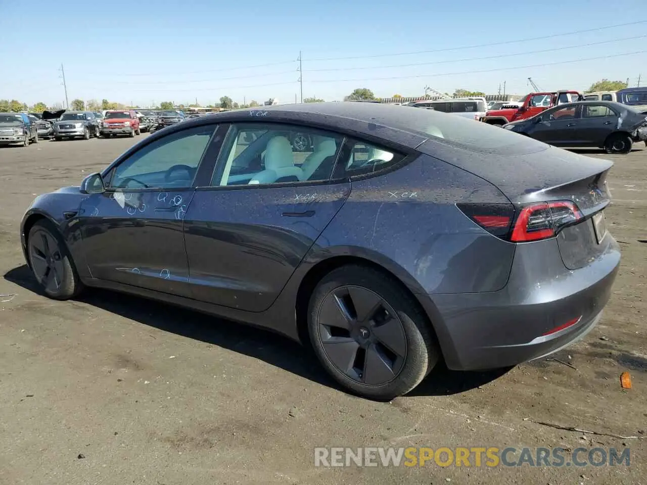 2 fotografías del automóvil dañado 5YJ3E1EA1PF709568 TESLA MODEL 3 2023