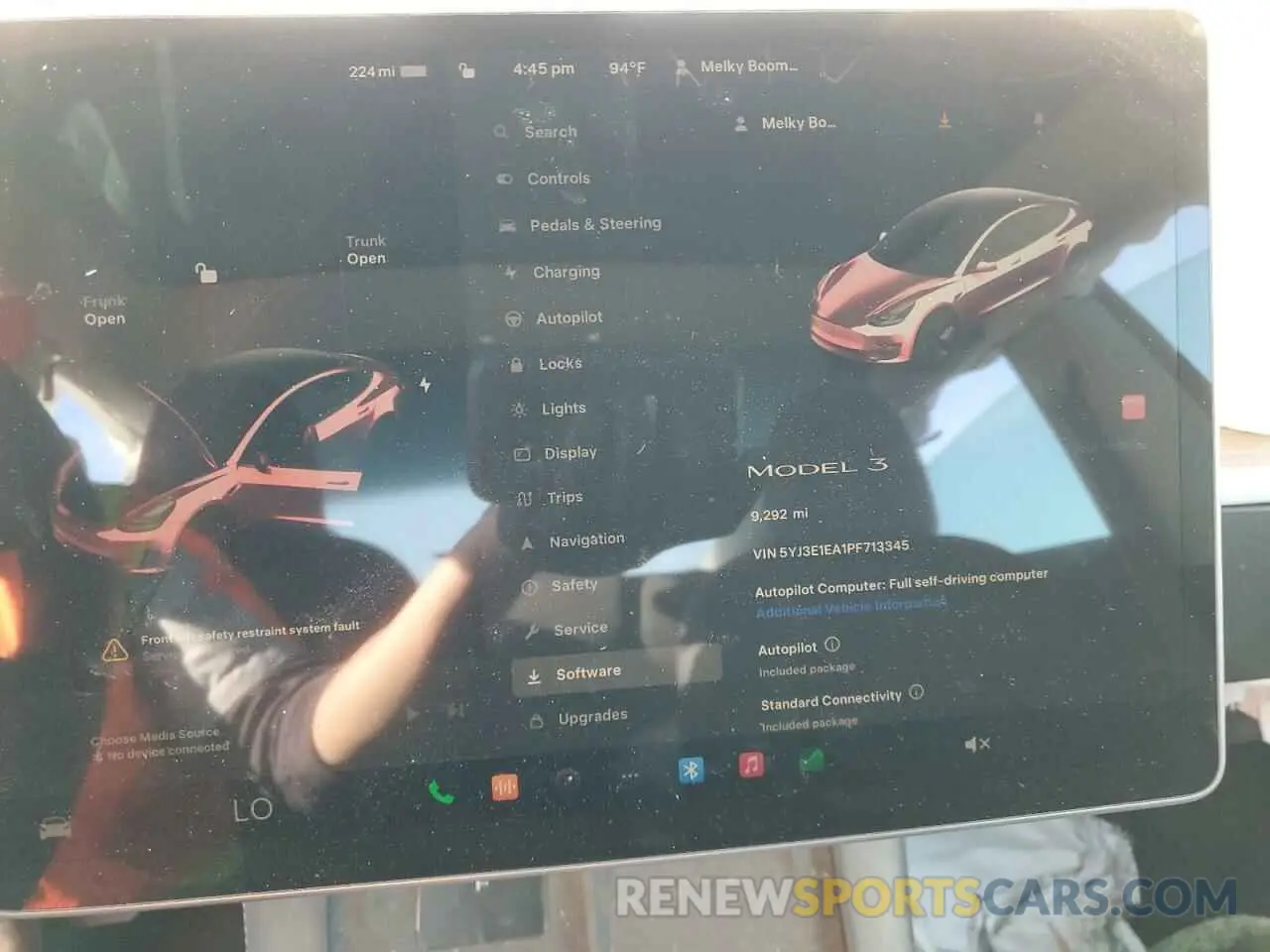 9 fotografías del automóvil dañado 5YJ3E1EA1PF713345 TESLA MODEL 3 2023