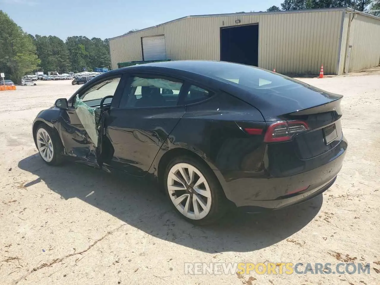 2 fotografías del automóvil dañado 5YJ3E1EA2PF438438 TESLA MODEL 3 2023