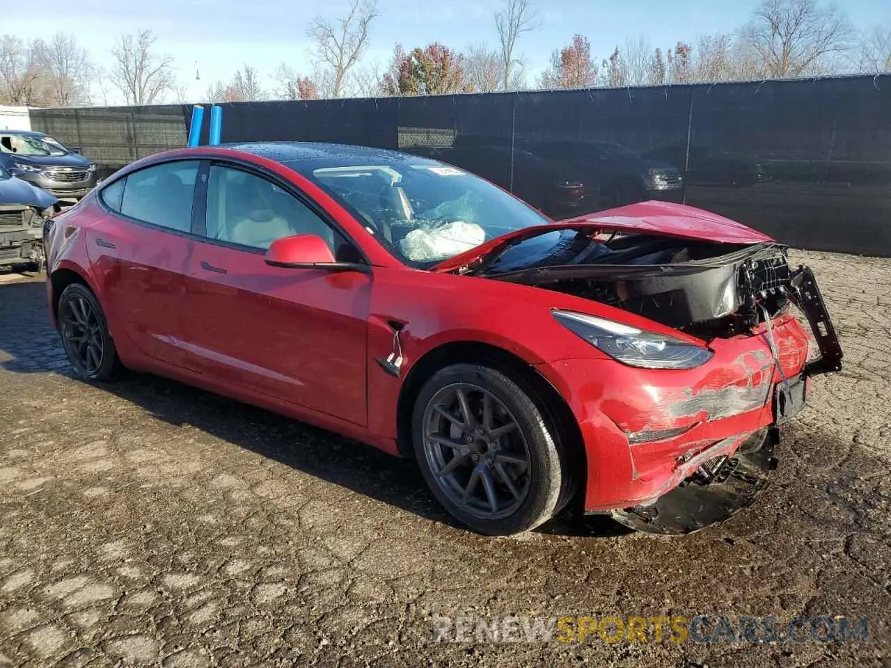 4 fotografías del automóvil dañado 5YJ3E1EA2PF447334 TESLA MODEL 3 2023