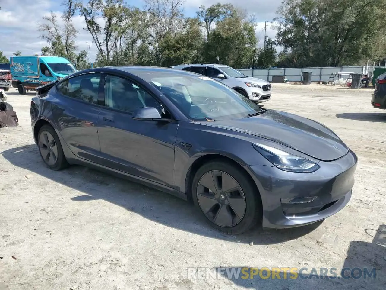 4 fotografías del automóvil dañado 5YJ3E1EA2PF457233 TESLA MODEL 3 2023