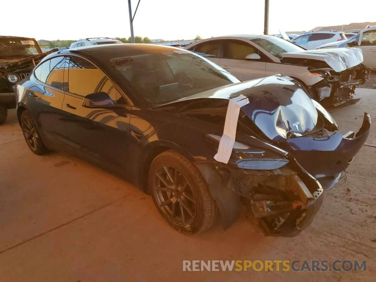 4 fotografías del automóvil dañado 5YJ3E1EA2PF458933 TESLA MODEL 3 2023