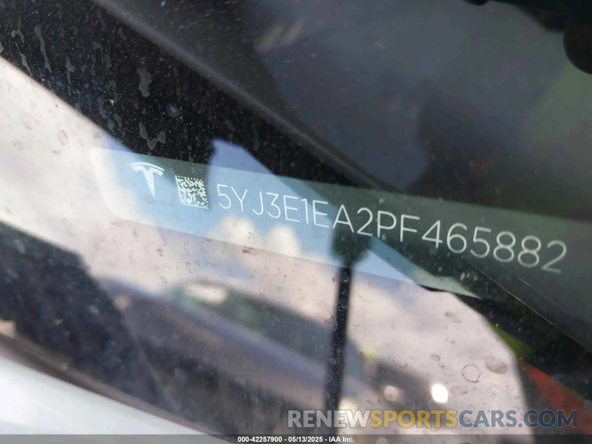 9 fotografías del automóvil dañado 5YJ3E1EA2PF465882 TESLA MODEL 3 2023