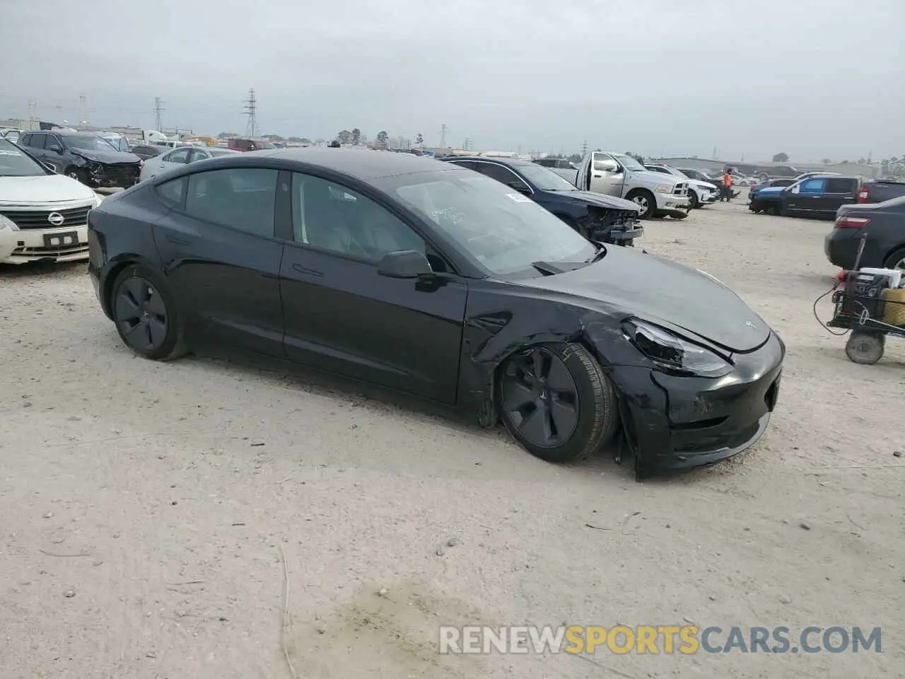4 fotografías del automóvil dañado 5YJ3E1EA2PF500419 TESLA MODEL 3 2023