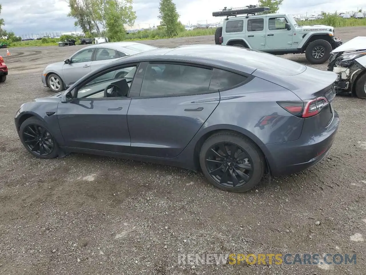 2 fotografías del automóvil dañado 5YJ3E1EA2PF502350 TESLA MODEL 3 2023