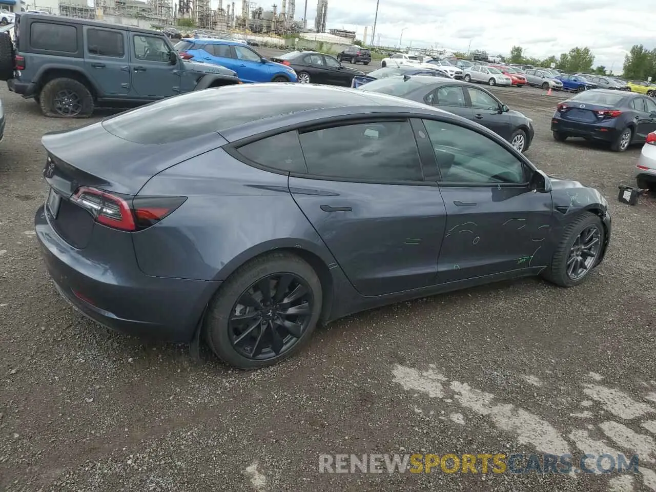 3 fotografías del automóvil dañado 5YJ3E1EA2PF502350 TESLA MODEL 3 2023