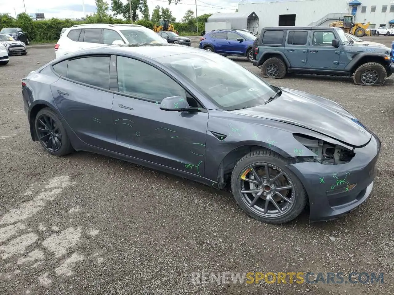 4 fotografías del automóvil dañado 5YJ3E1EA2PF502350 TESLA MODEL 3 2023