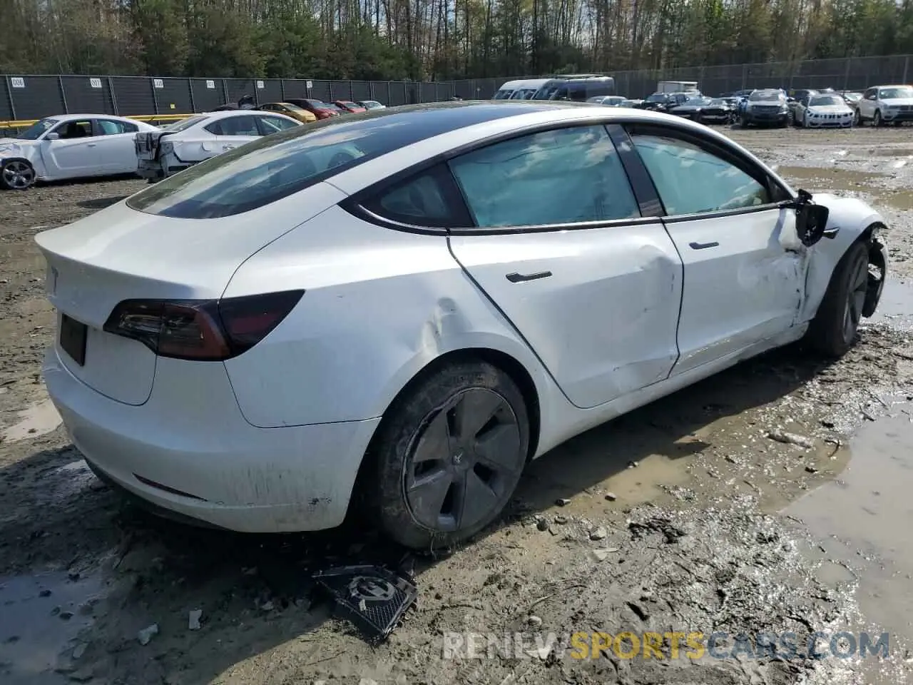 3 fotografías del automóvil dañado 5YJ3E1EA2PF541830 TESLA MODEL 3 2023