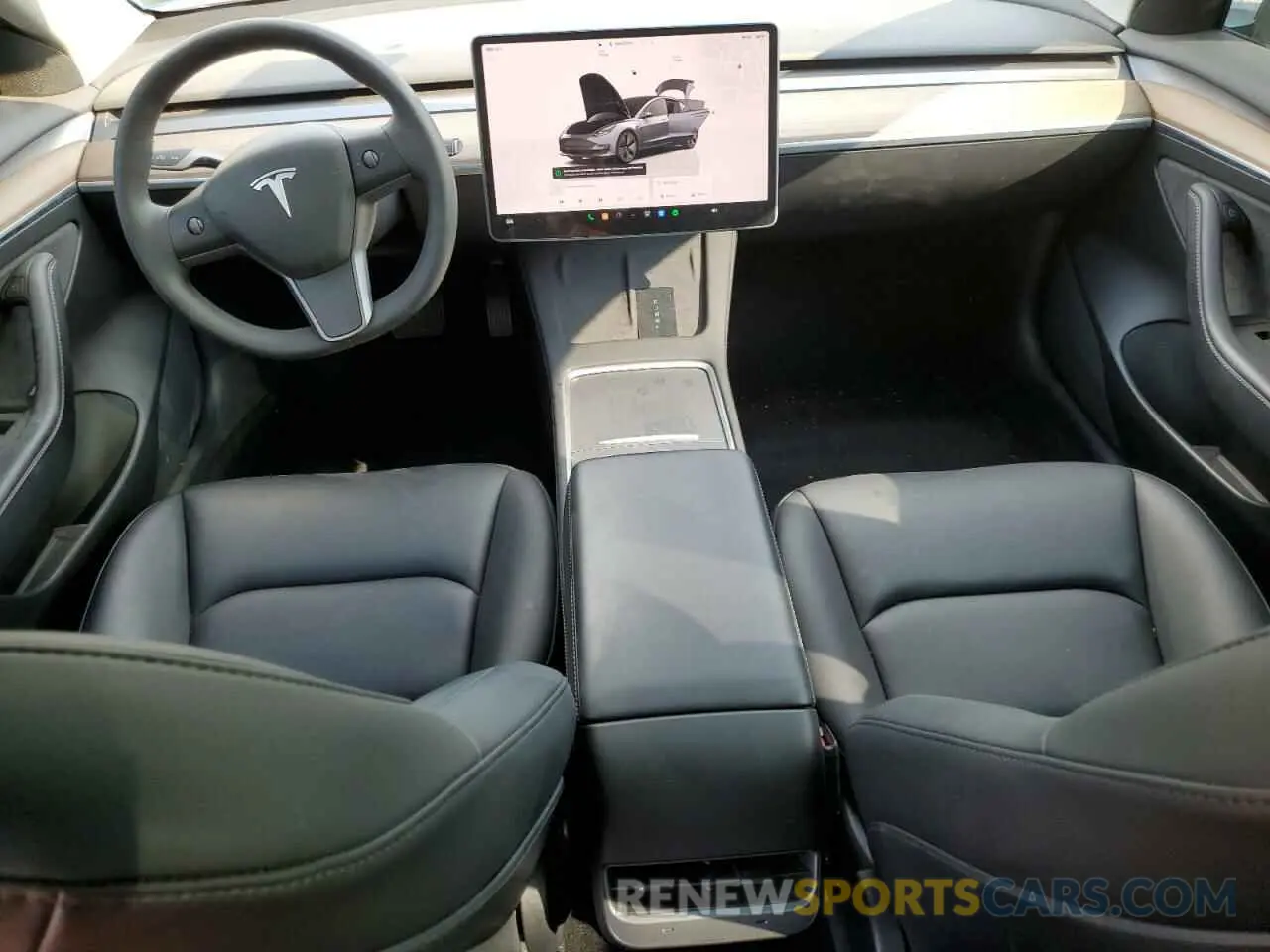 8 fotografías del automóvil dañado 5YJ3E1EA2PF544386 TESLA MODEL 3 2023