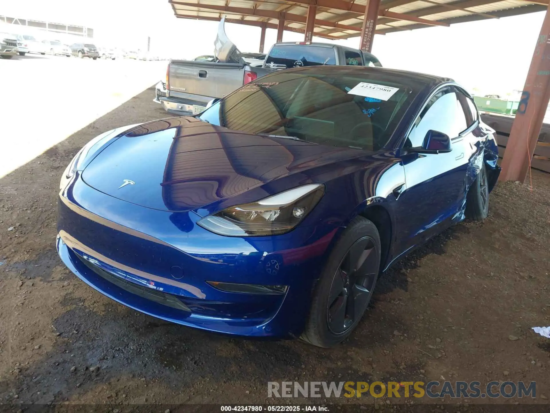 2 fotografías del automóvil dañado 5YJ3E1EA2PF557011 TESLA MODEL 3 2023