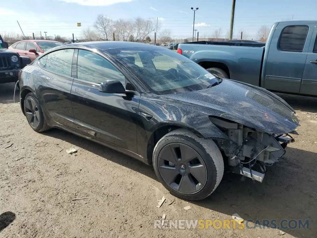 4 fotografías del automóvil dañado 5YJ3E1EA2PF563570 TESLA MODEL 3 2023