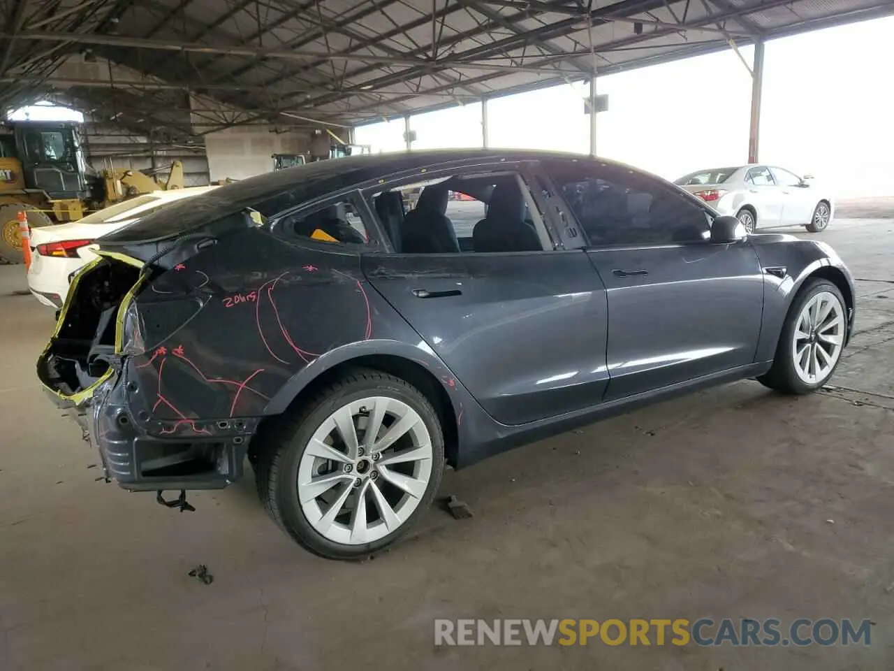 3 fotografías del automóvil dañado 5YJ3E1EA2PF566372 TESLA MODEL 3 2023