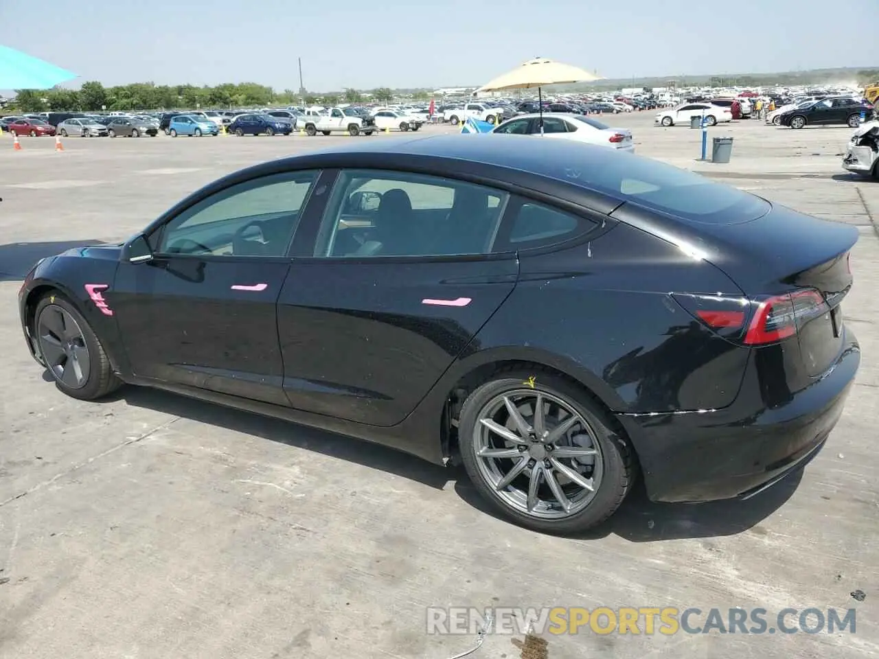 2 fotografías del automóvil dañado 5YJ3E1EA2PF567991 TESLA MODEL 3 2023