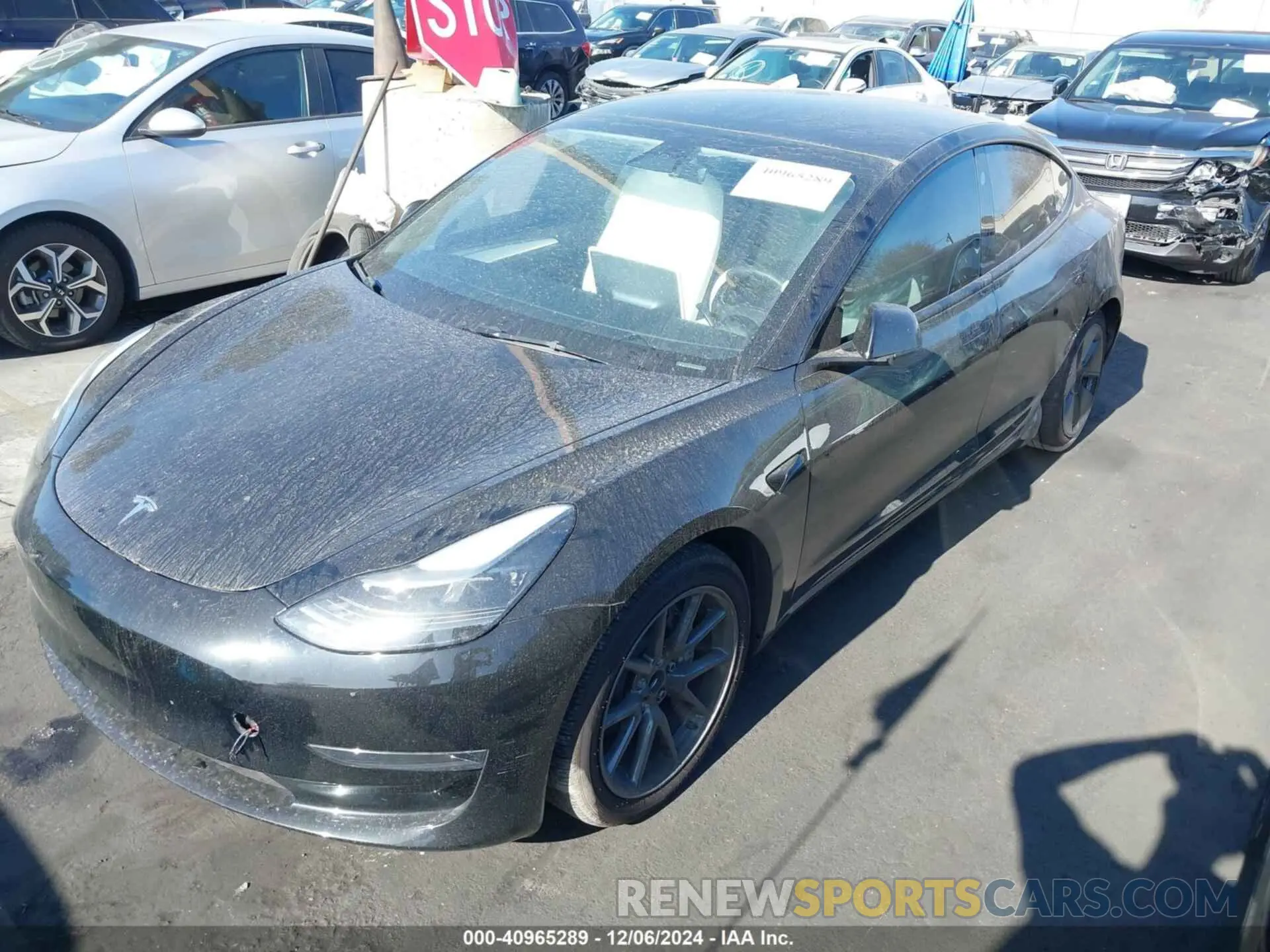 2 fotografías del automóvil dañado 5YJ3E1EA2PF584631 TESLA MODEL 3 2023