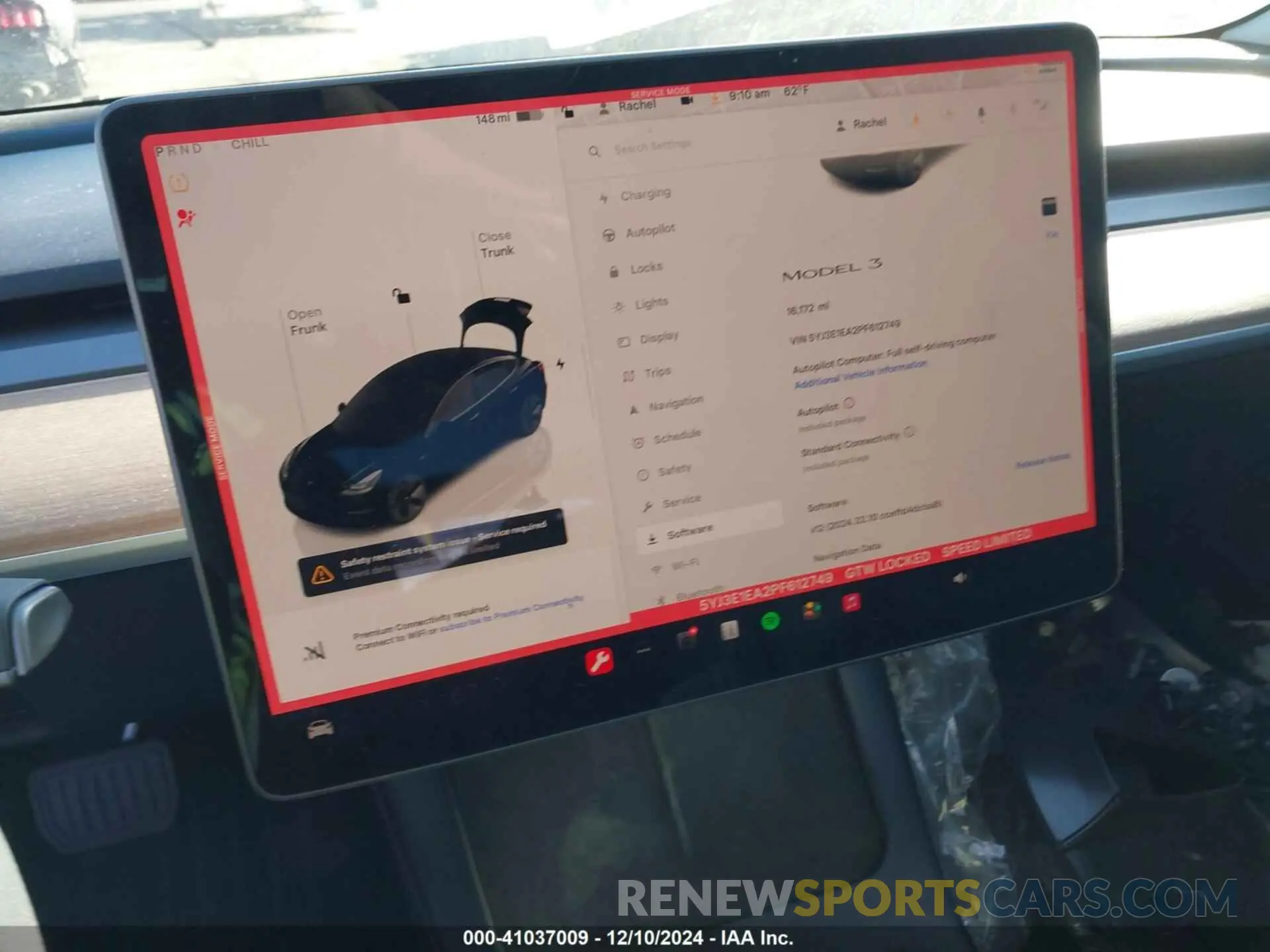 19 fotografías del automóvil dañado 5YJ3E1EA2PF612749 TESLA MODEL 3 2023