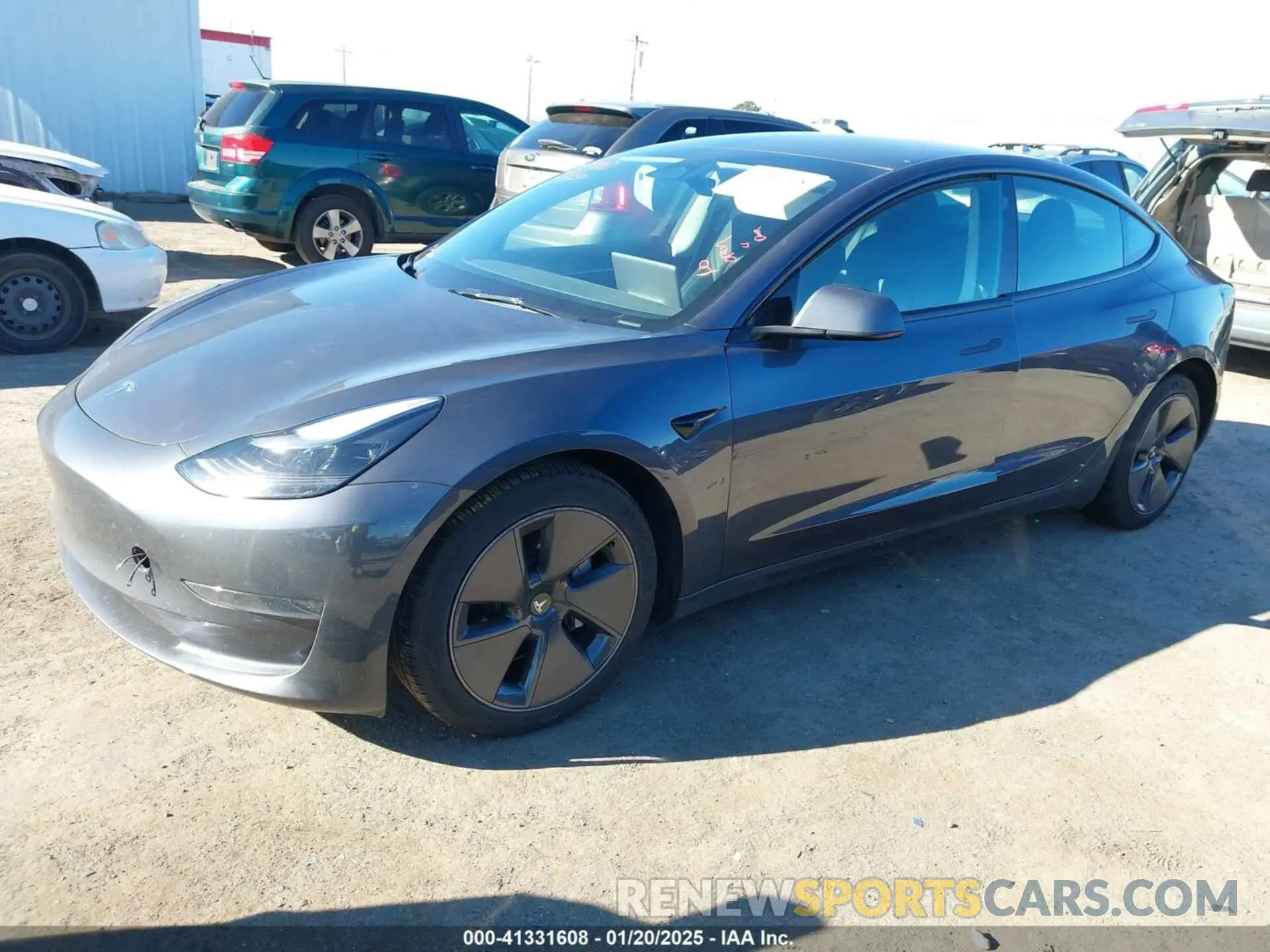 2 fotografías del automóvil dañado 5YJ3E1EA2PF615974 TESLA MODEL 3 2023