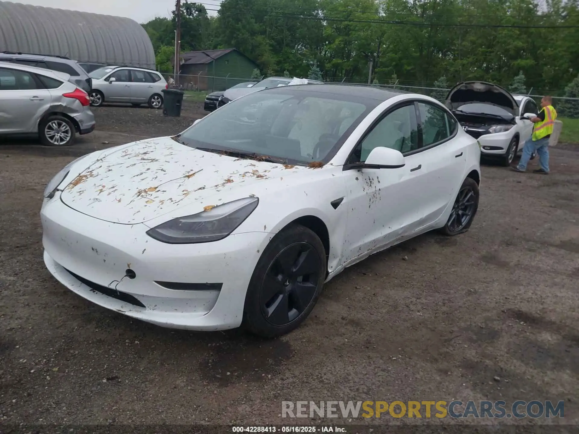 2 fotografías del automóvil dañado 5YJ3E1EA2PF626392 TESLA MODEL 3 2023