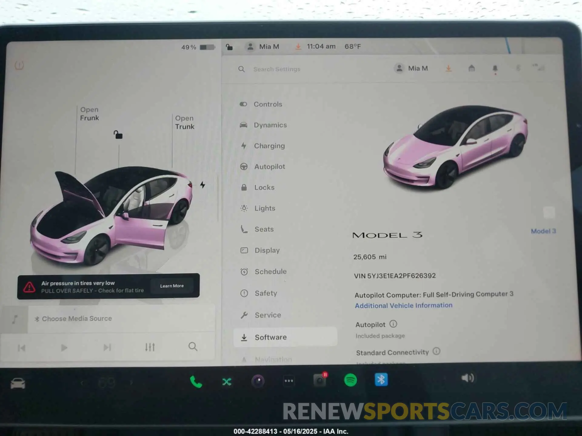 7 fotografías del automóvil dañado 5YJ3E1EA2PF626392 TESLA MODEL 3 2023