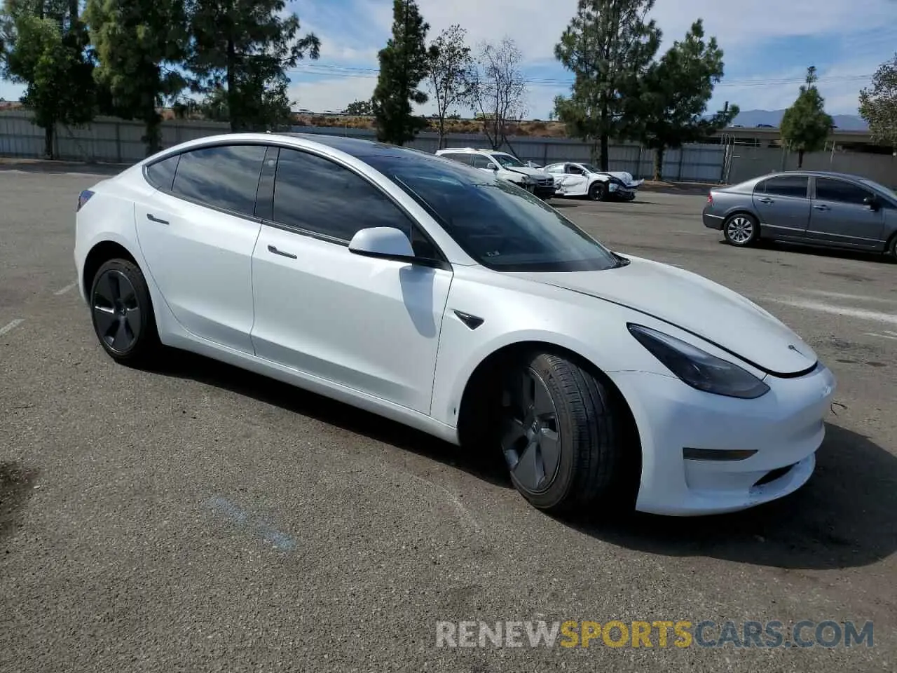 4 fotografías del automóvil dañado 5YJ3E1EA2PF638042 TESLA MODEL 3 2023