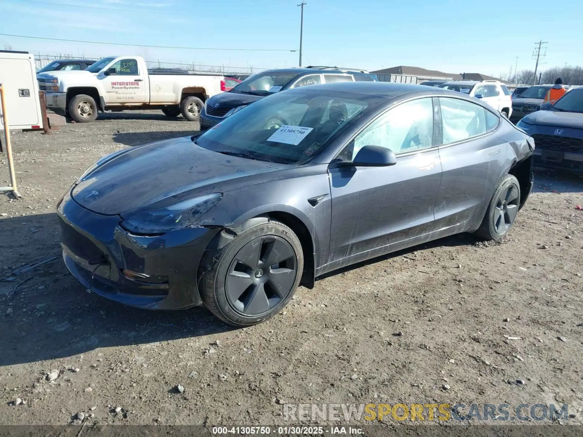 2 fotografías del automóvil dañado 5YJ3E1EA2PF644021 TESLA MODEL 3 2023