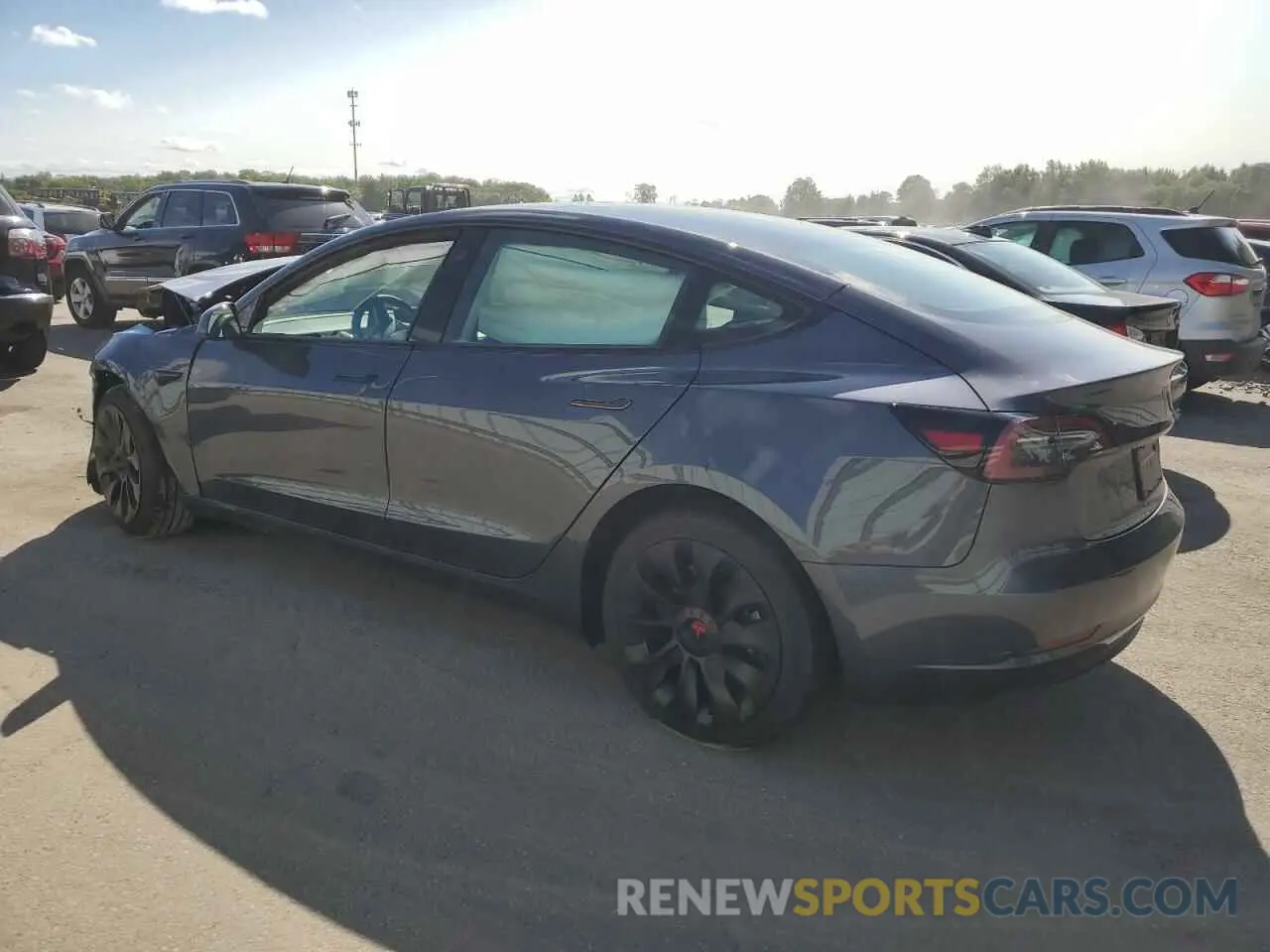 2 fotografías del automóvil dañado 5YJ3E1EA2PF644584 TESLA MODEL 3 2023