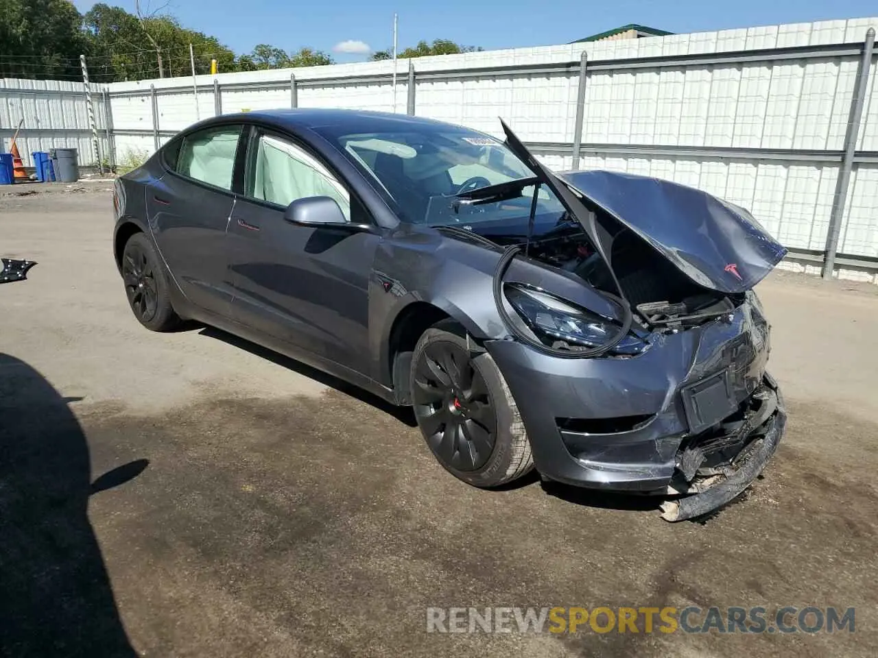 4 fotografías del automóvil dañado 5YJ3E1EA2PF644584 TESLA MODEL 3 2023