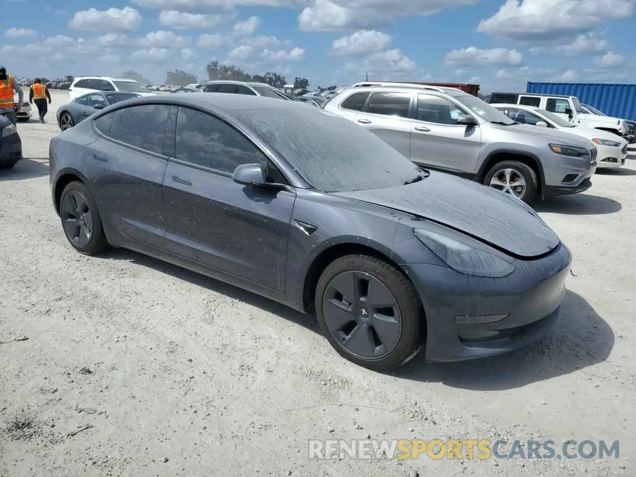 4 fotografías del automóvil dañado 5YJ3E1EA2PF646156 TESLA MODEL 3 2023