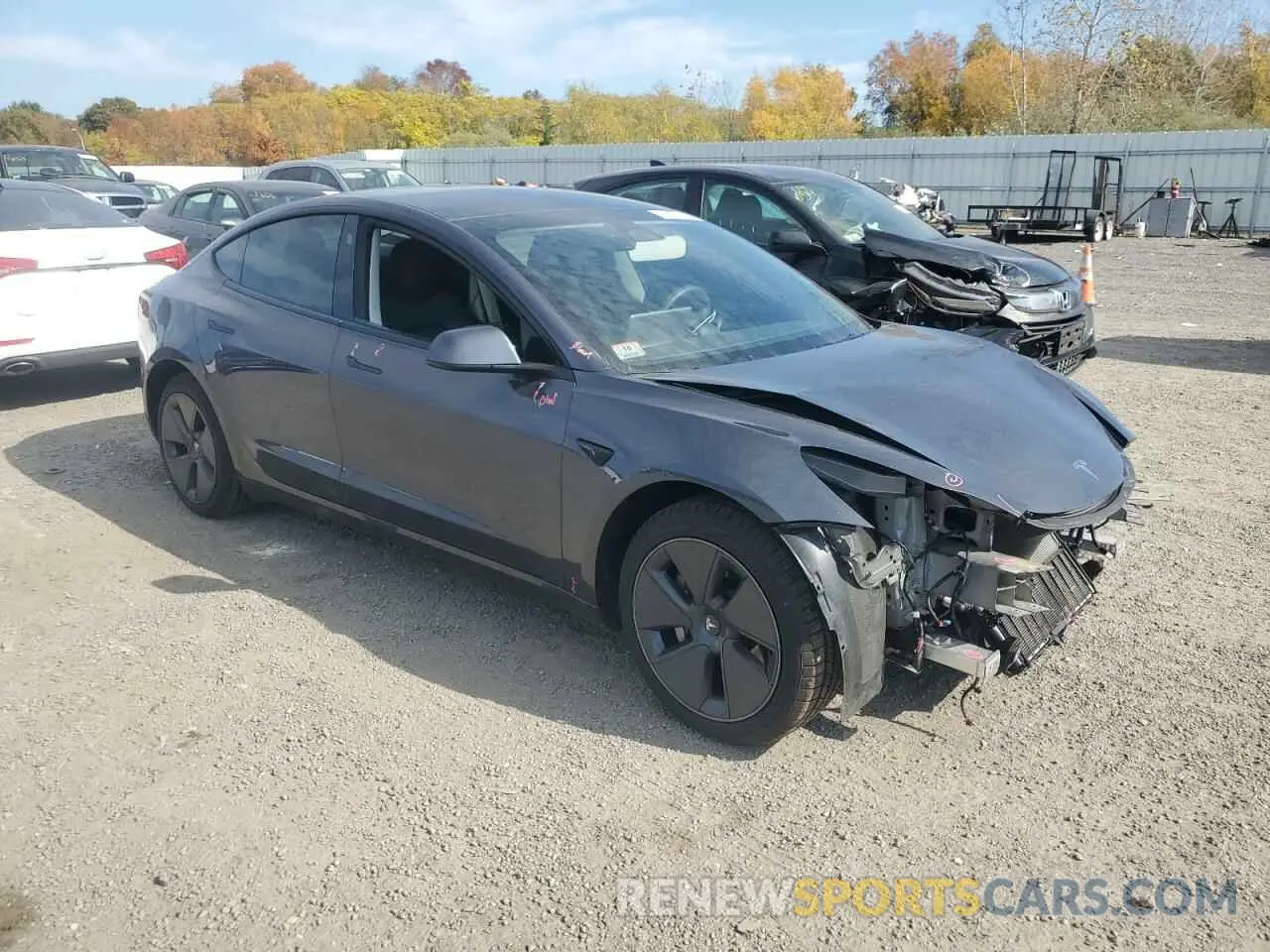 4 fotografías del automóvil dañado 5YJ3E1EA2PF662082 TESLA MODEL 3 2023