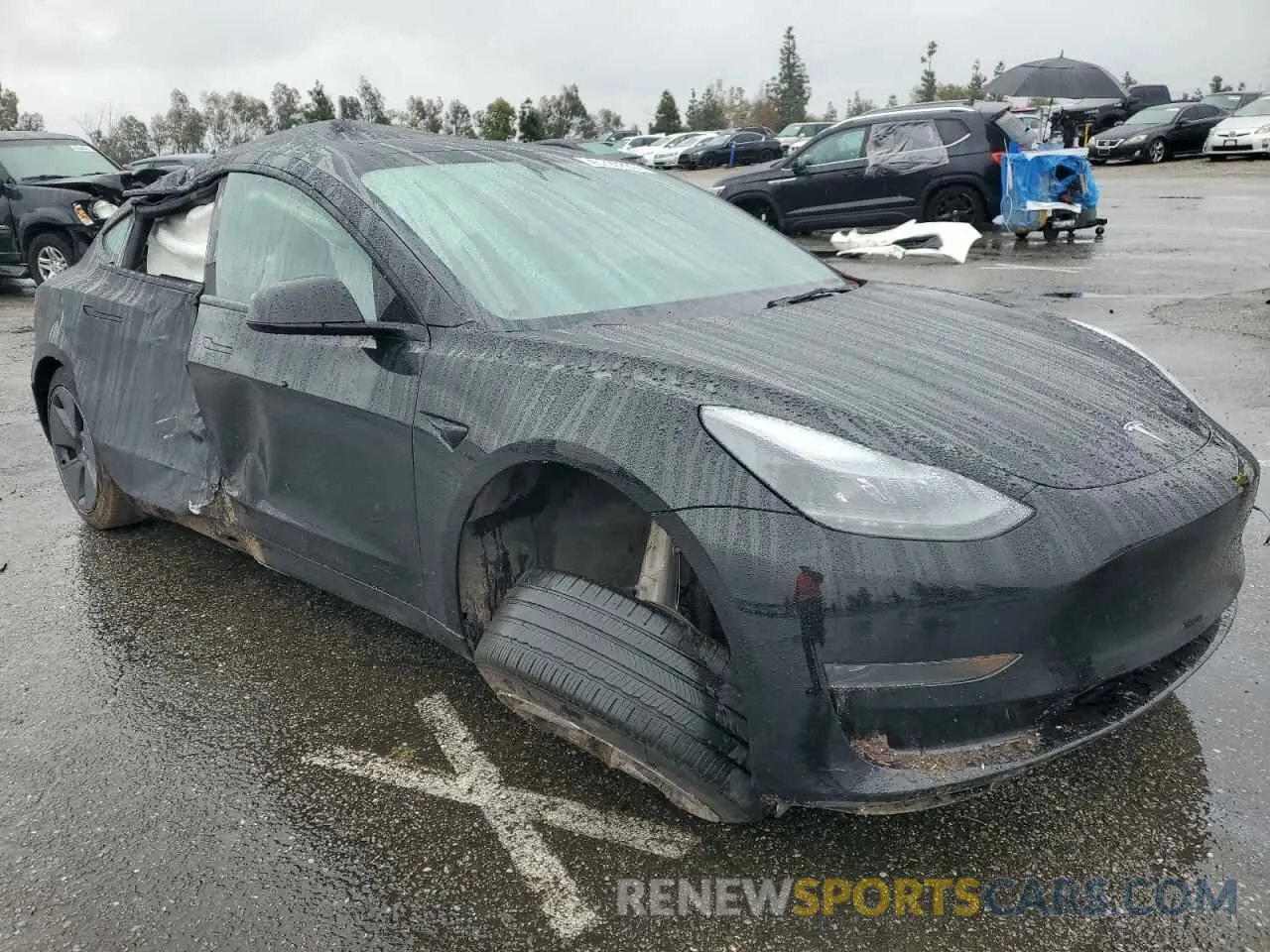 4 fotografías del automóvil dañado 5YJ3E1EA2PF671865 TESLA MODEL 3 2023