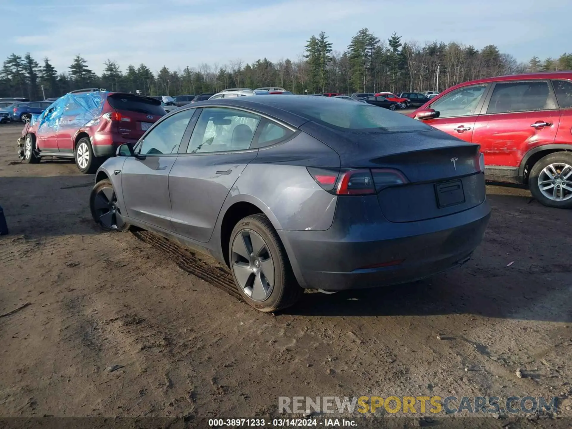 3 fotografías del automóvil dañado 5YJ3E1EA2PF684034 TESLA MODEL 3 2023