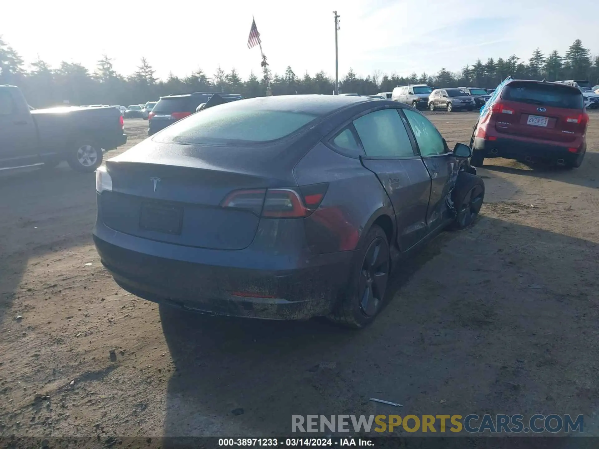 4 fotografías del automóvil dañado 5YJ3E1EA2PF684034 TESLA MODEL 3 2023
