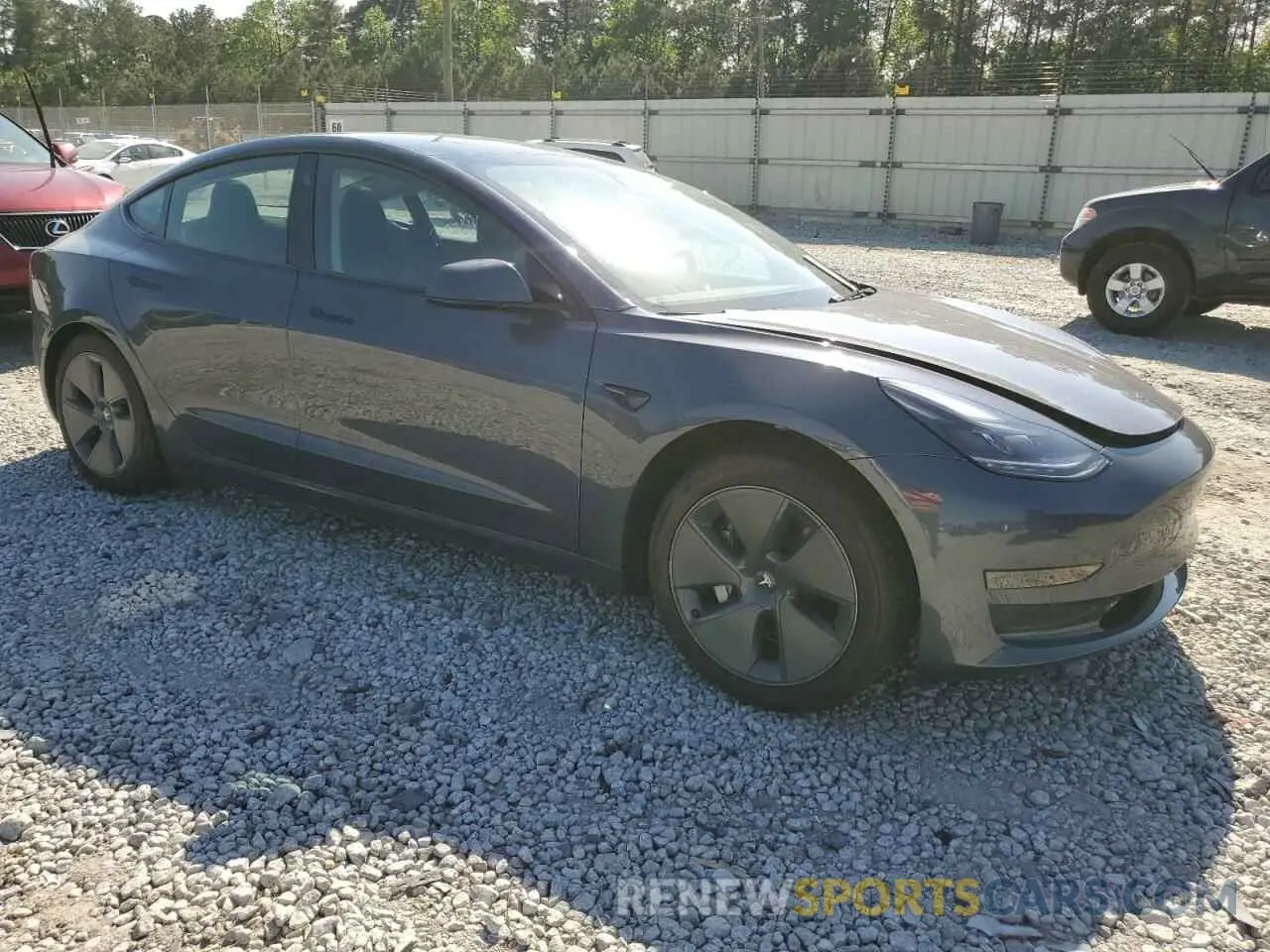 4 fotografías del automóvil dañado 5YJ3E1EA2PF705755 TESLA MODEL 3 2023