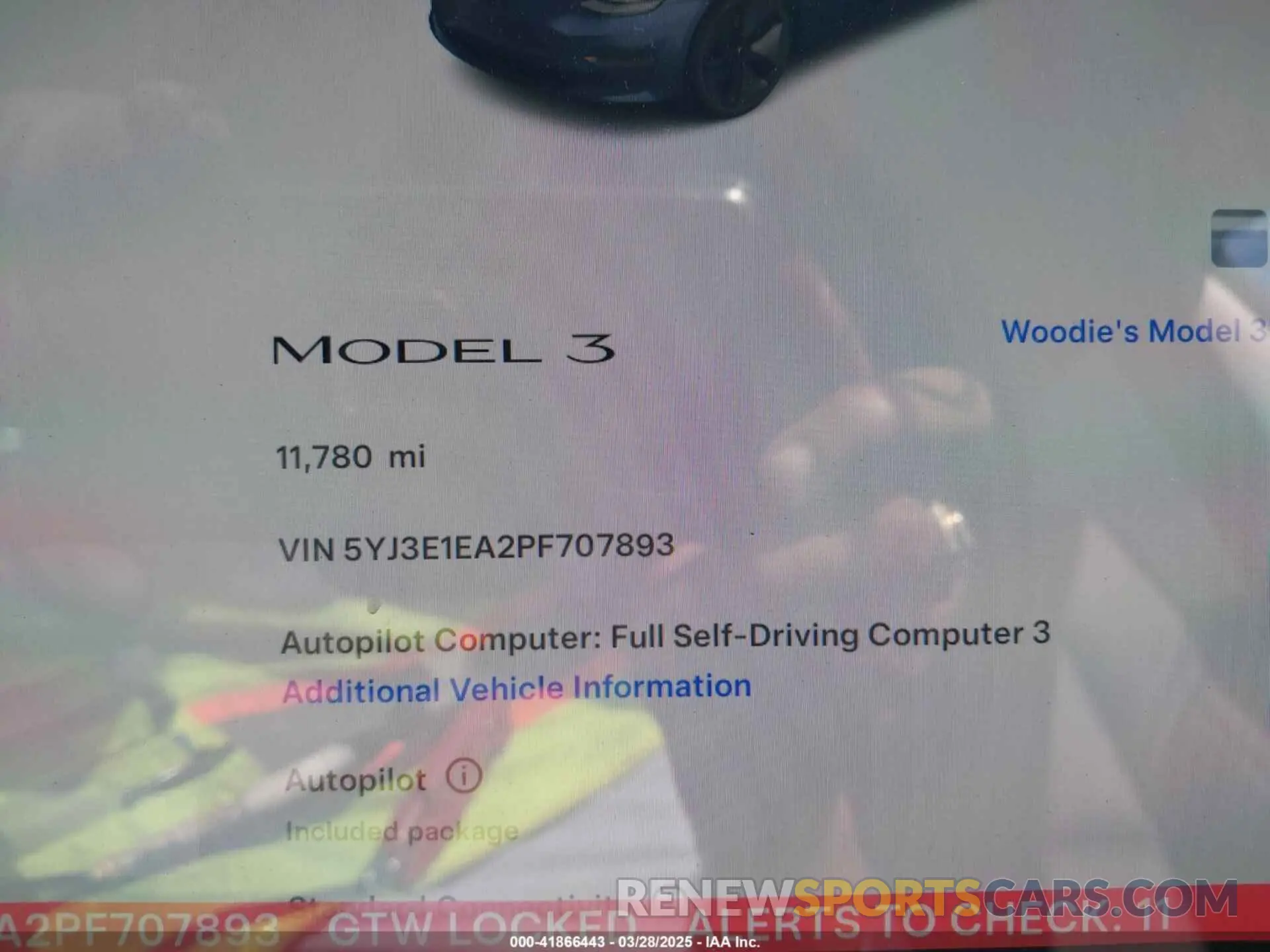 16 fotografías del automóvil dañado 5YJ3E1EA2PF707893 TESLA MODEL 3 2023