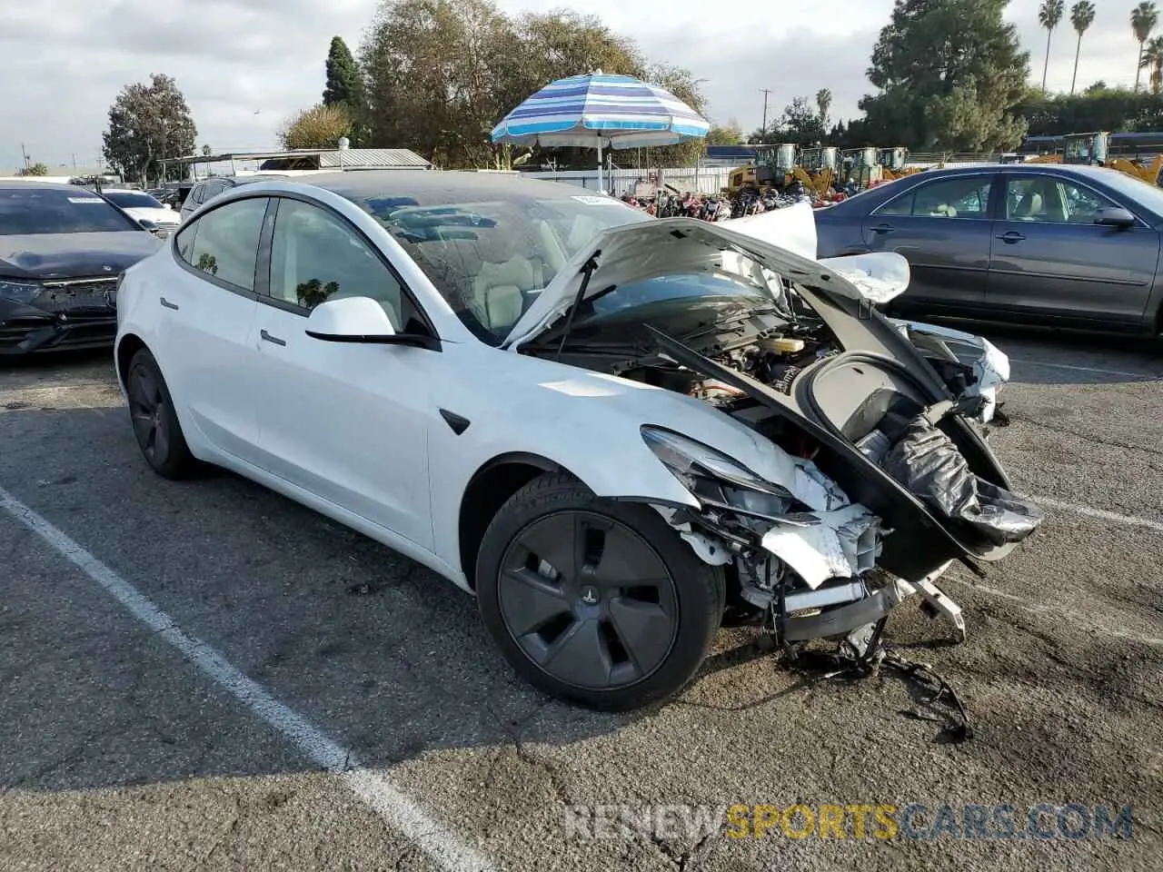 4 fotografías del automóvil dañado 5YJ3E1EA3PF394790 TESLA MODEL 3 2023