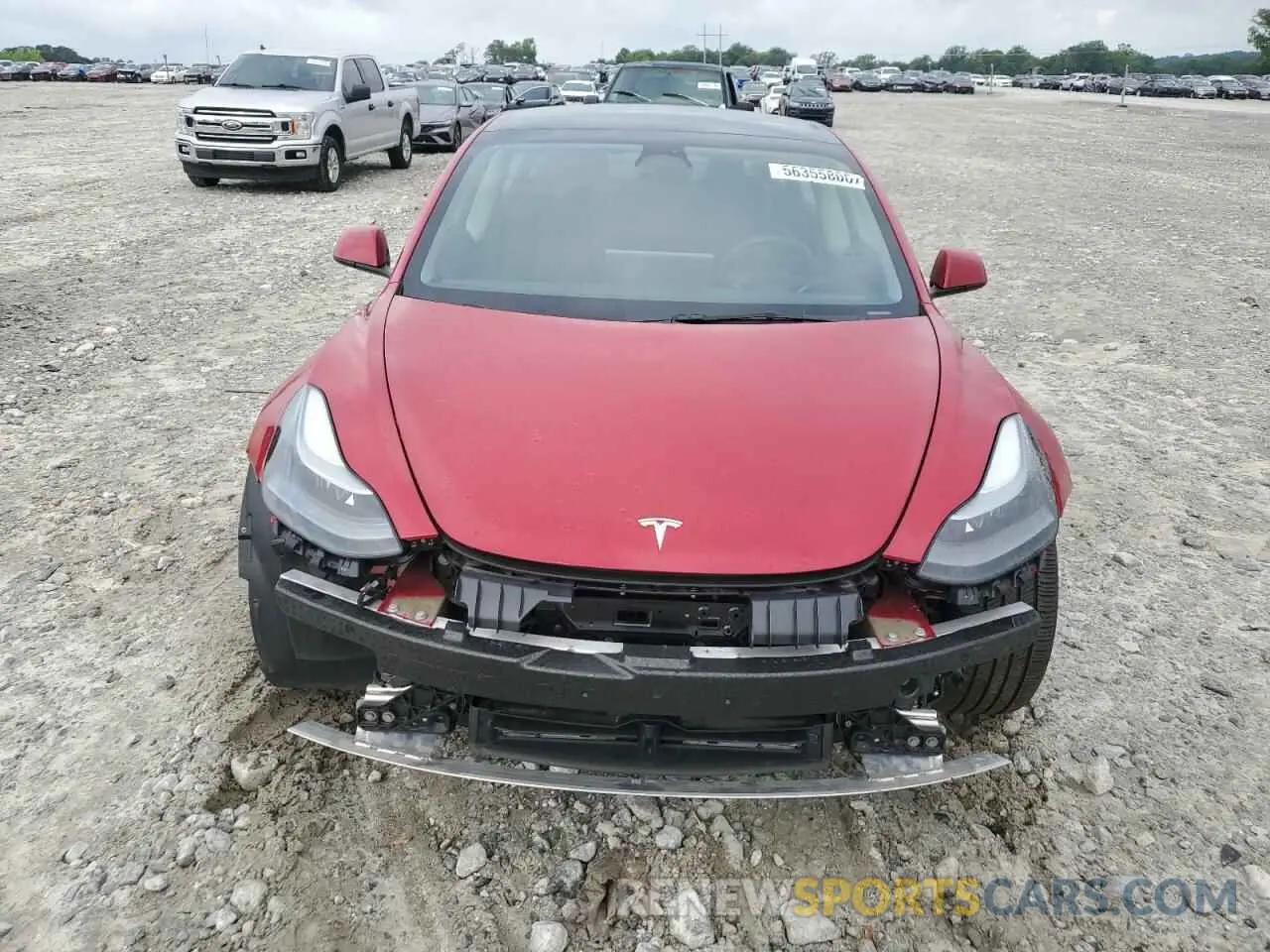 5 fotografías del automóvil dañado 5YJ3E1EA3PF406937 TESLA MODEL 3 2023