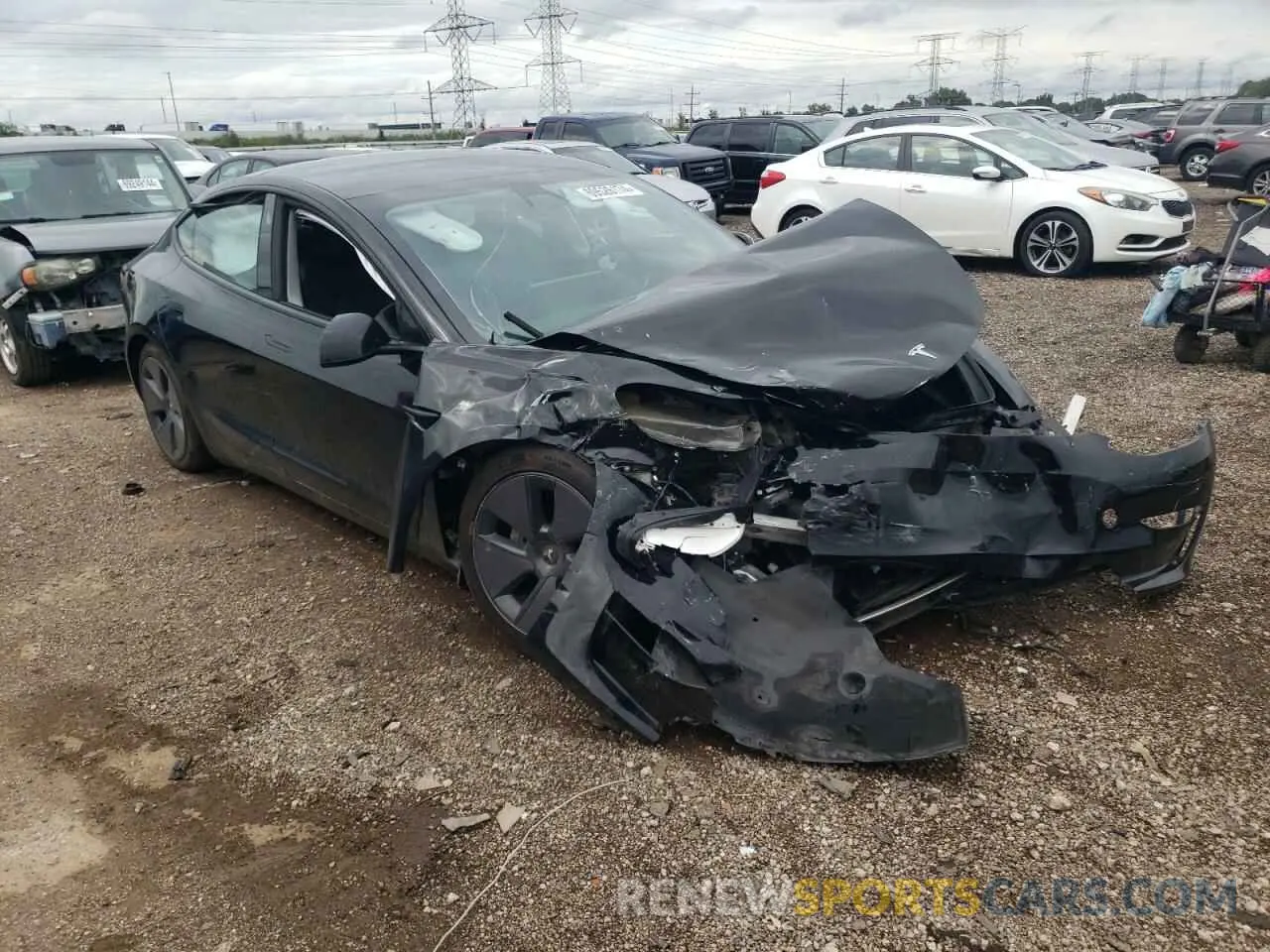 4 fotografías del automóvil dañado 5YJ3E1EA3PF434012 TESLA MODEL 3 2023